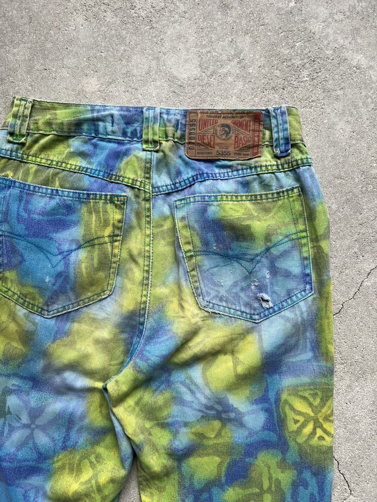 Diesel × Hysteric Glamour × Le Grande Bleu (L.G.B.) Crazy Y2K Opium Diesel IfSixWasNine style LGB Size 29" - 7 Thumbnail