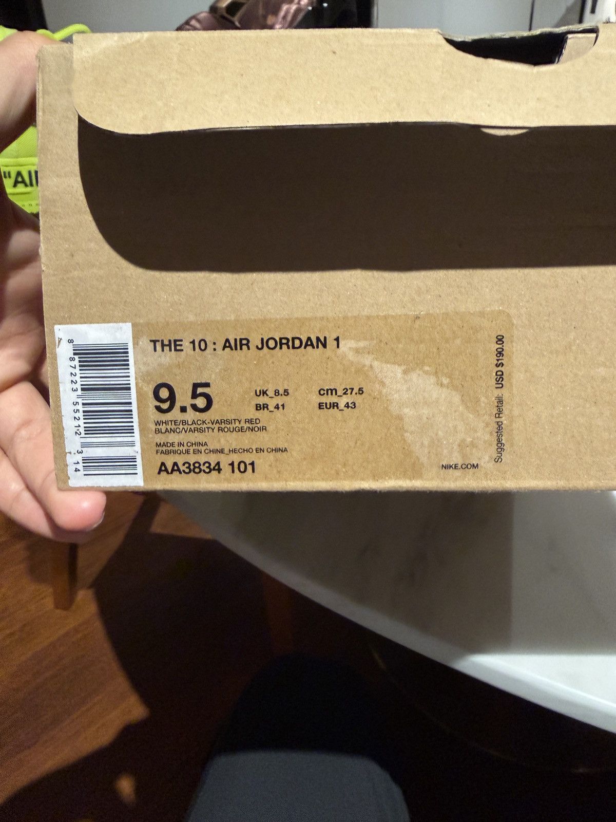 Jordan Brand × Off-White Jordan 1 Off-White Chicago Size US 9.5 / EU 42-43 - 7 Thumbnail