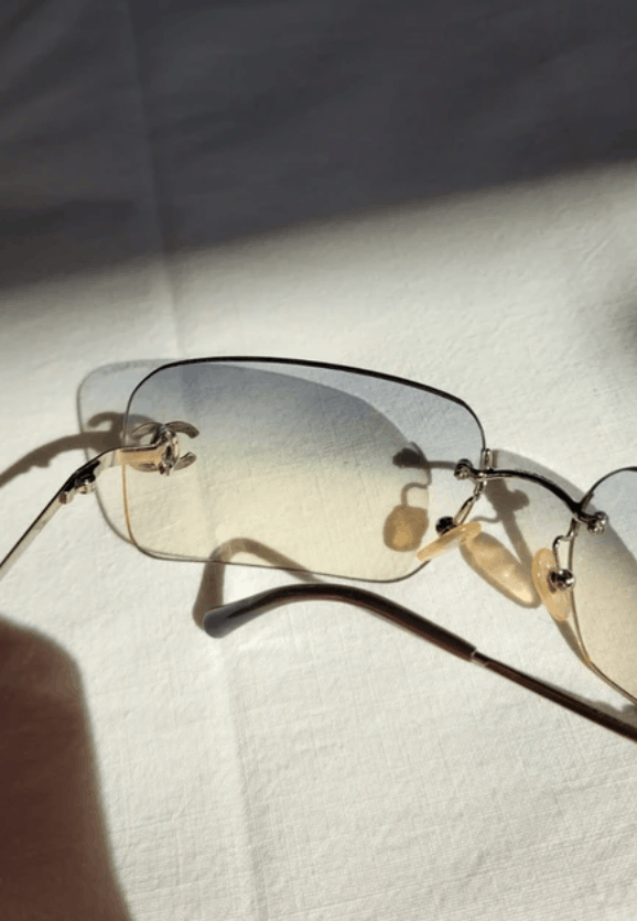 Chanel CHANEL Sunglasses 4017-D Mask Rimless Rhinestone Vintage Size ONE SIZE - 7 Thumbnail