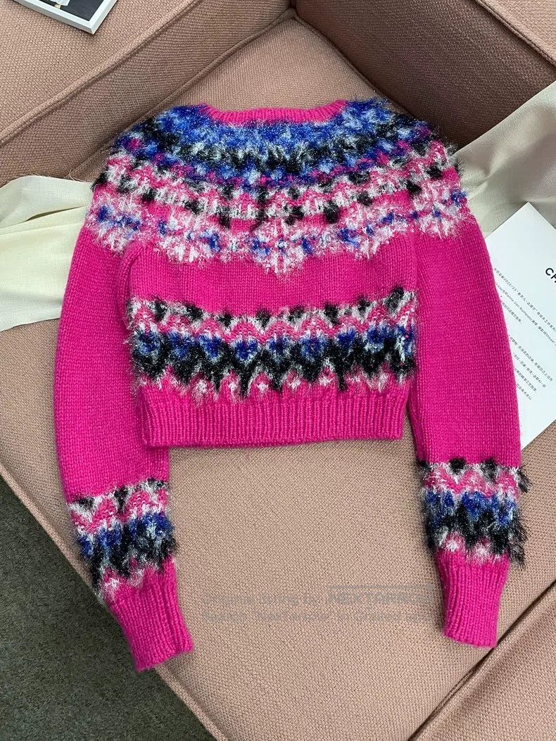 Chanel Chanel 21K pink cashmere colourful knitted sweater Size XS / US 0-2 / IT 36-38 - 3 Thumbnail