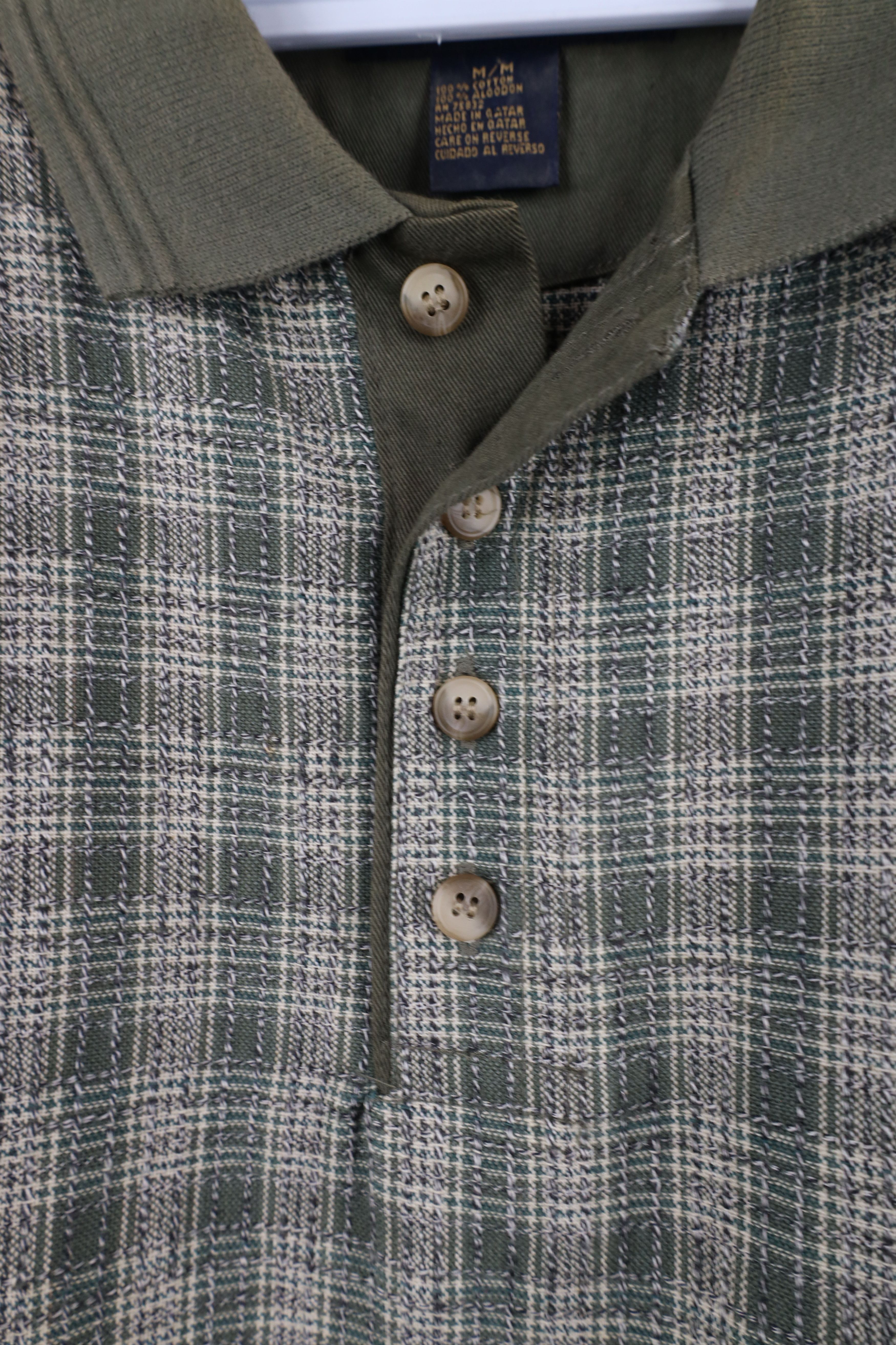 Vintage Vintage 90s Streetwear Fit Weave Collared Polo Shirt Plaid Size US M / EU 48-50 / 2 - 7 Thumbnail