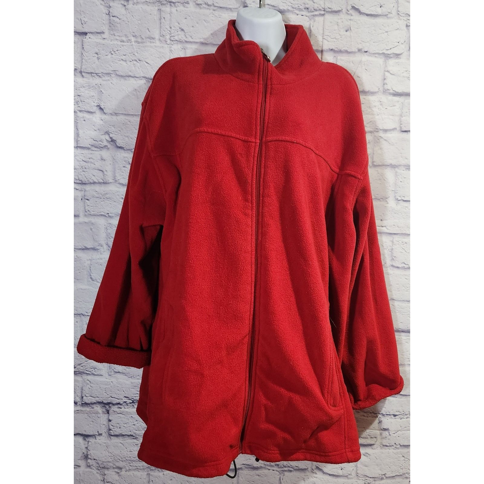 Catalina Catalina Woman Red Fleece Full Zip Jacket 2X 20W 22W Size XXL / US 16-18 / IT 52-54 - 1 Thumbnail