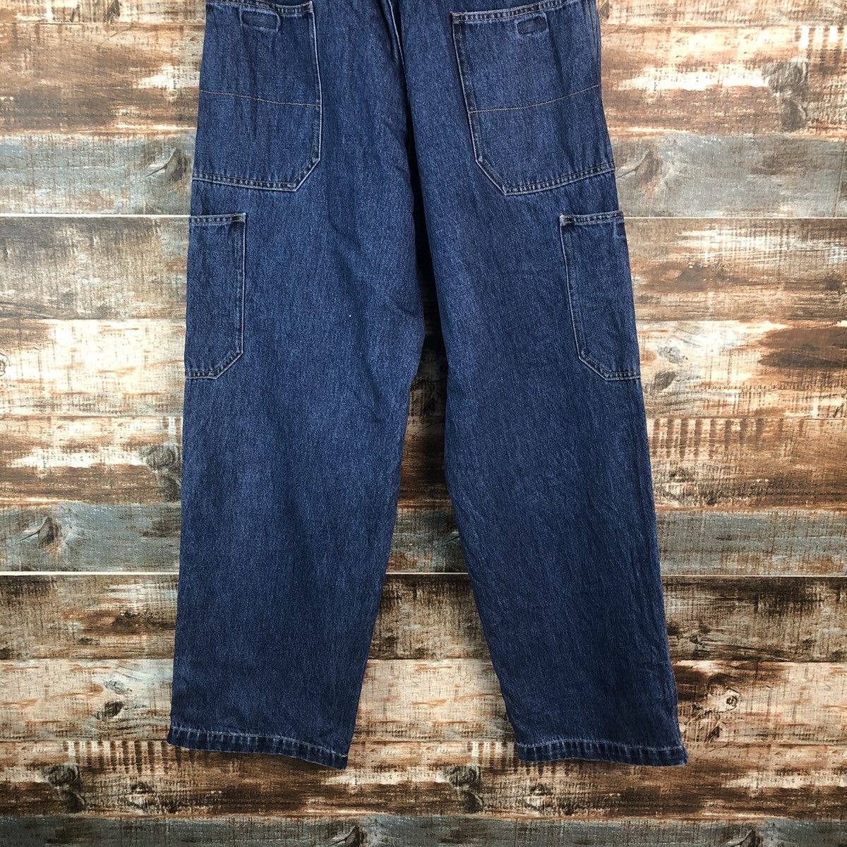 Gramicci Gramicci Blue Denim utility jeans cargo Pants #A2096 Size US 31 - 20 Thumbnail