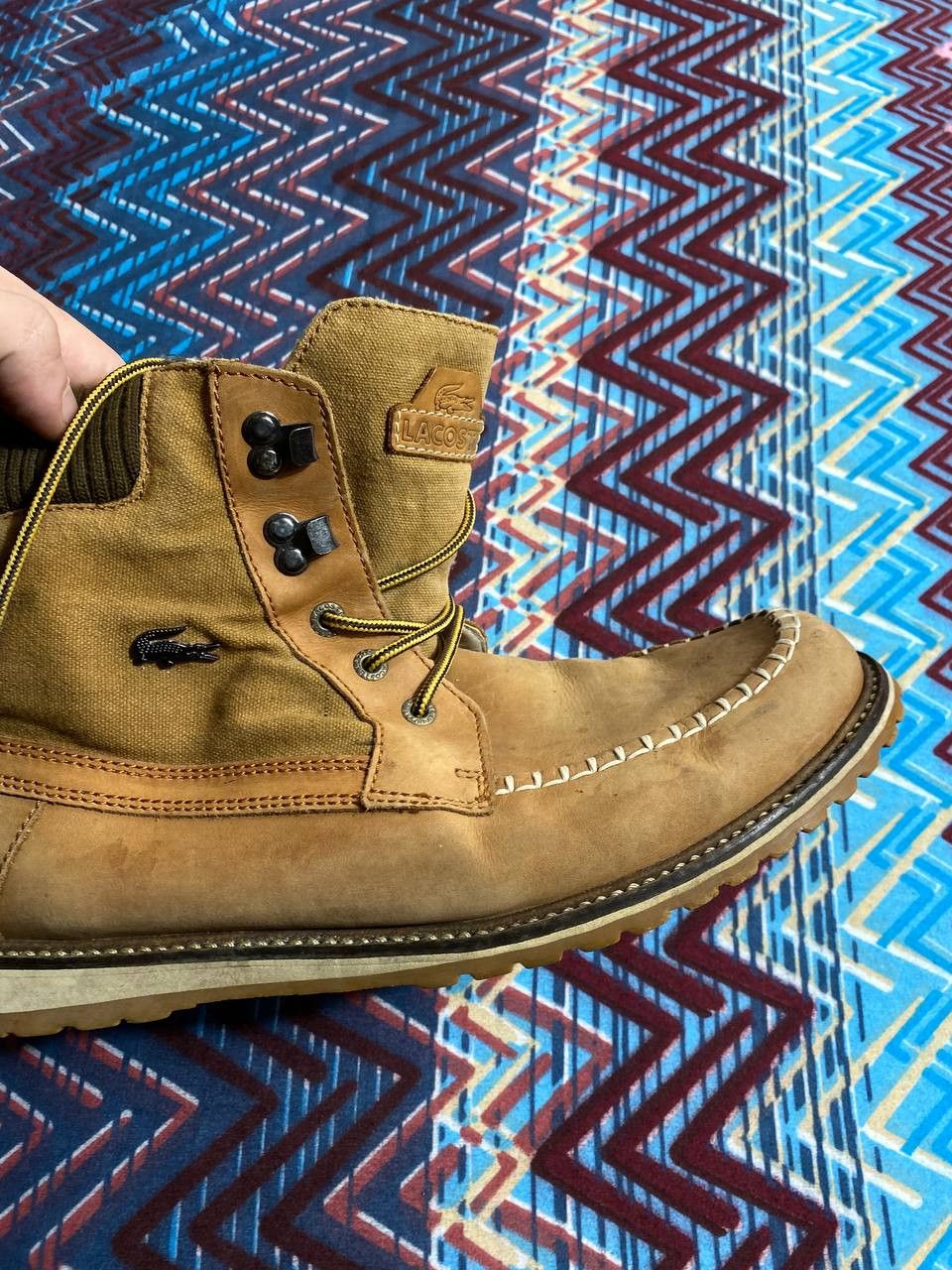 Lacoste × Vintage LACOSTE FREE SHIPPING size 9 US Classic Boots Leather Brown Size US 10 / EU 43 - 6 Thumbnail