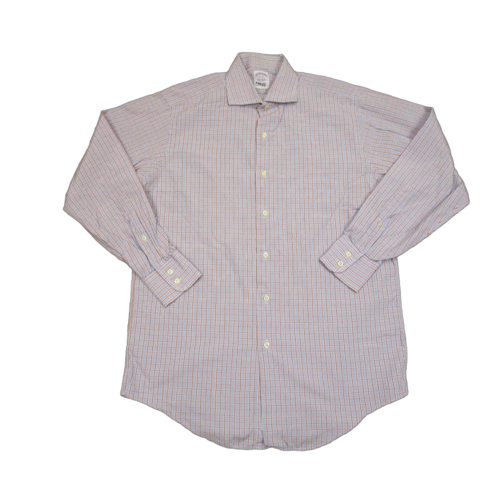 Brooks Brothers Brooks Brothers Shirt Mens 15 32 Blue White Long Sleeve Button-Up Cutaway Plaid USA 90s Vintage cardigan? Size US M / EU 48-50 / 2 - 1 Thumbnail