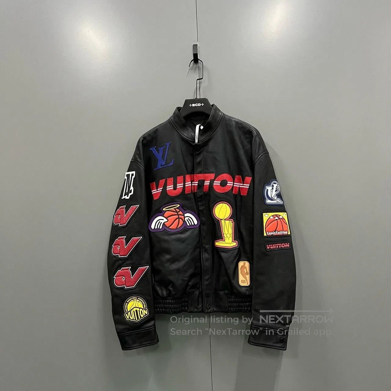 Louis Vuitton louis vuitton x nba embroidered leather baseball jacket. Size US L / EU 52-54 / 3 - 2 Thumbnail
