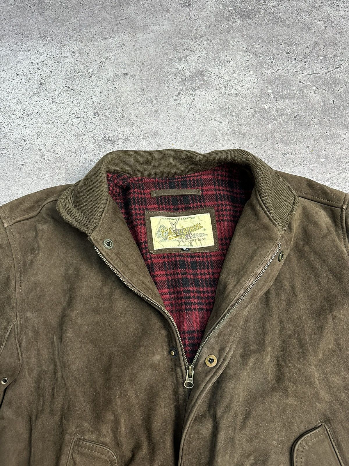Chevignon × Vintage Vintage Chevignon Suede Leather Jacket Boxy Archival Aviator Size US L / EU 52-54 / 3 - 6 Thumbnail