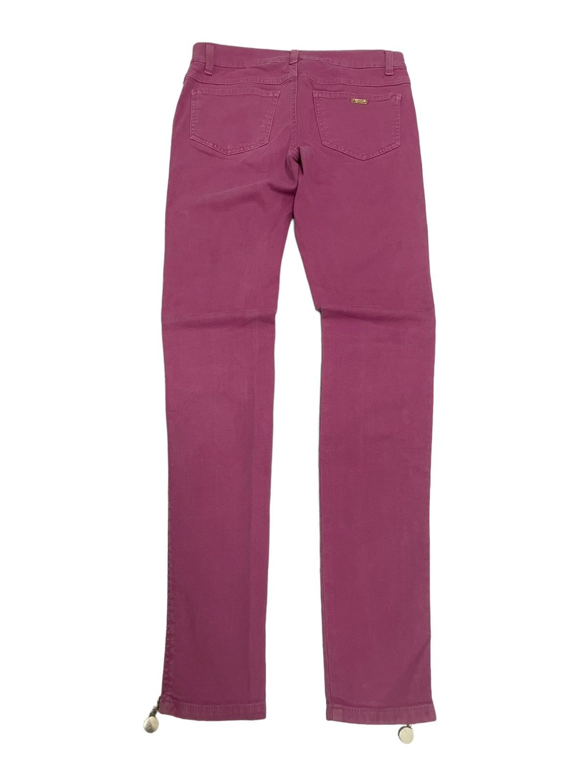 Versace Cross Zip Up Zipper Pink Pants