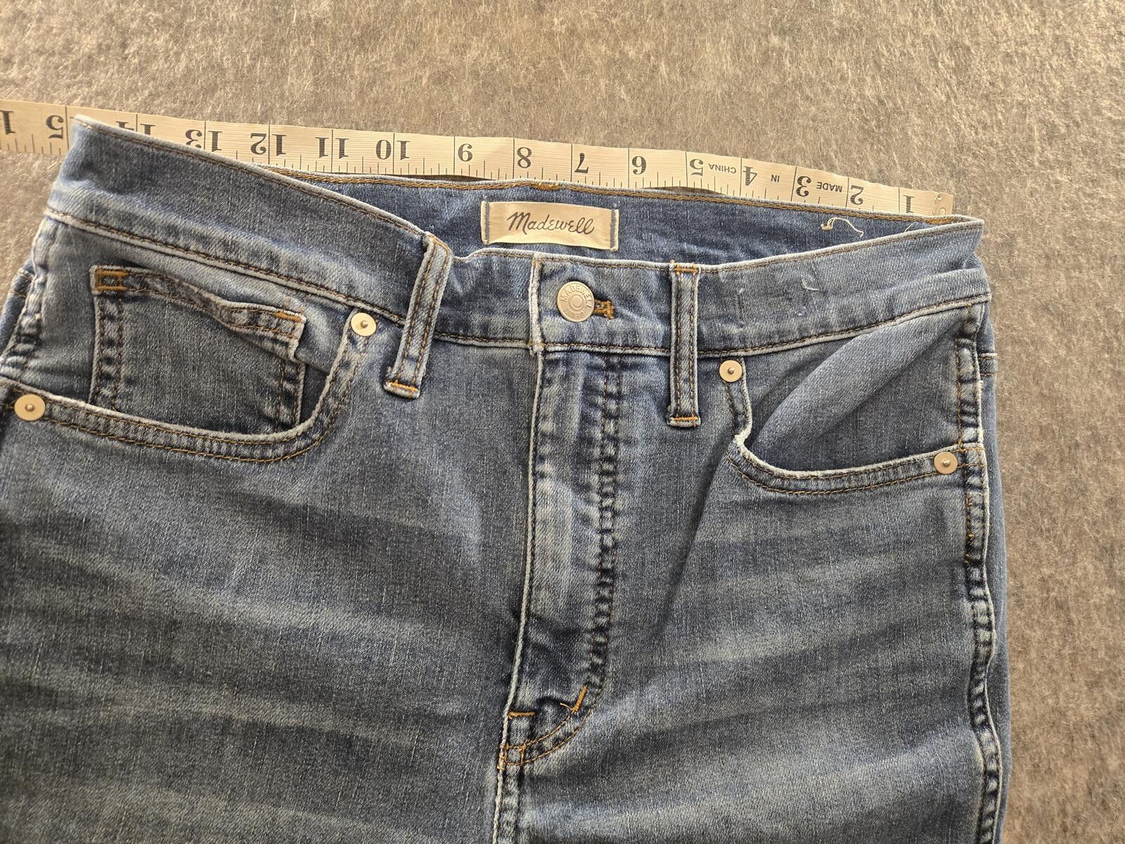 Madewell Madewell Skinny Jeans 10" High-Rise Grey Wash Sz 28 90s Boot Size 28" / US 6 / IT 42 - 3 Thumbnail