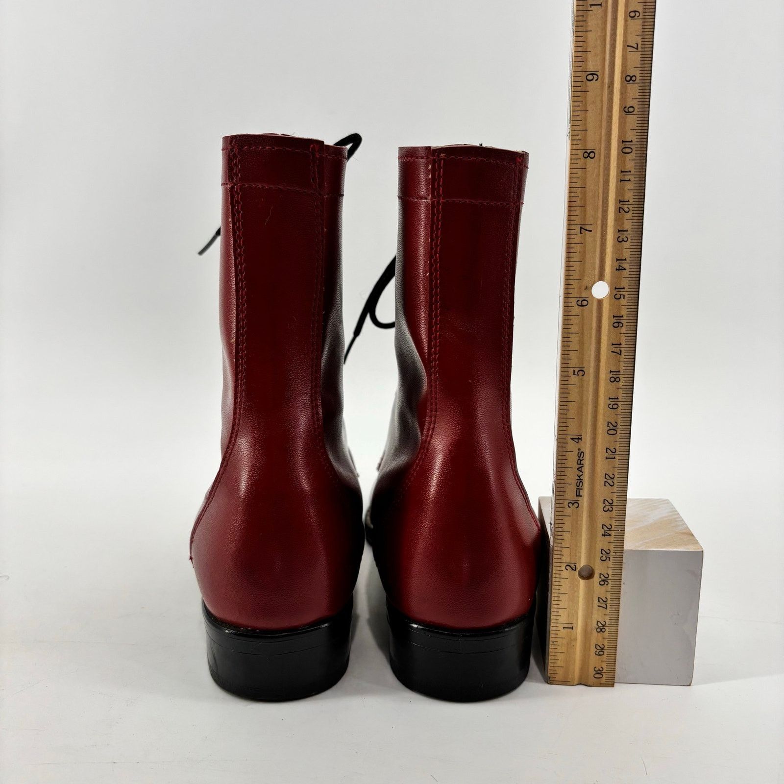 Vintage Laredo Red Cowboy Women 6 Boots Kiltie Roper Lace Up Western Size US 6 / IT 36 - 6 Thumbnail