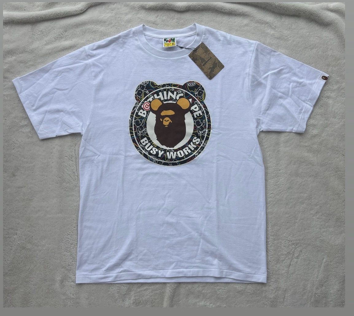 Bape Bape x Bear Brick White Logo Tee Size US XL / EU 56 / 4 - 1 Preview