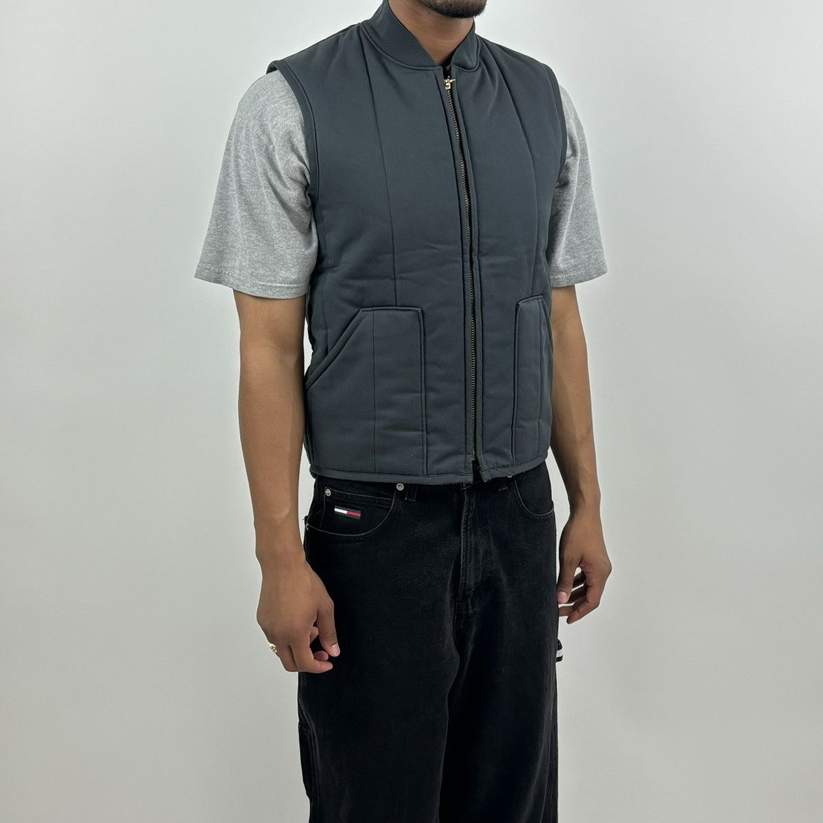 Japanese Brand × Vintage vintage 90s Utility Workwear zip-up vest Size US S / EU 44-46 / 1 - 2 Thumbnail