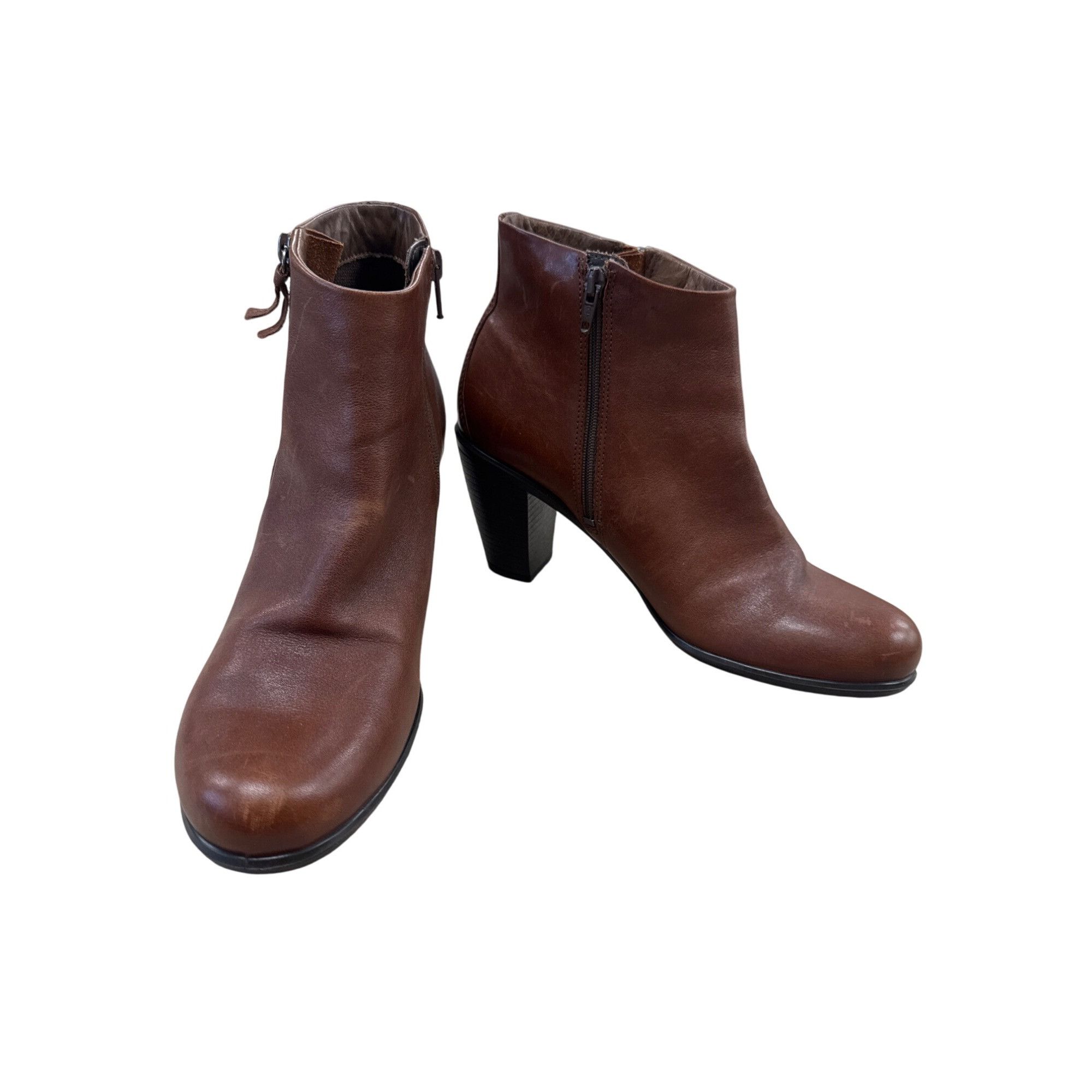 Ecco ECCO Brown Leather Ankle Boots Womens Size 10 SKU 7022 Size US 10 / IT 40 - 1 Thumbnail