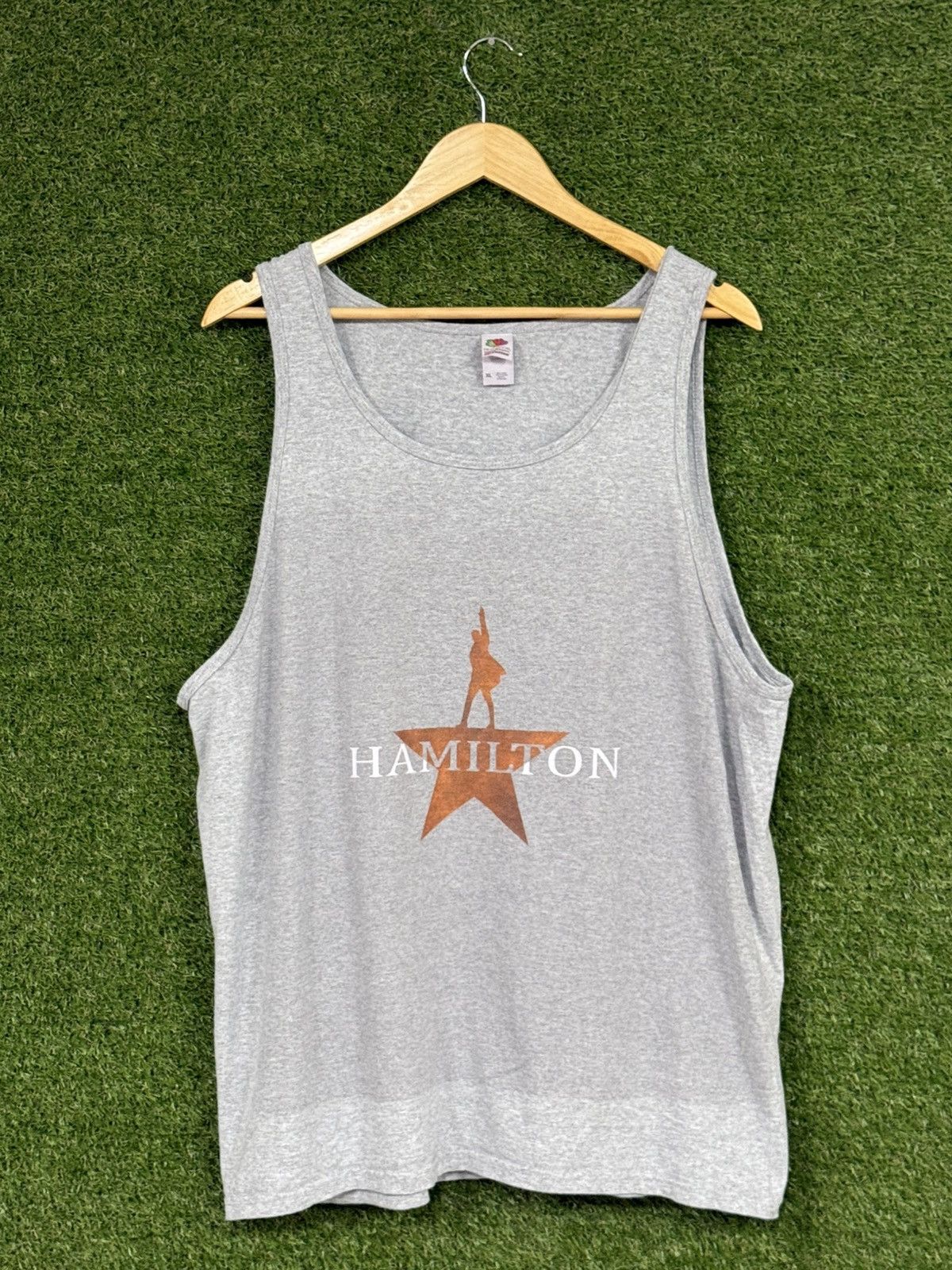 Vintage Vintage Hamilton Broadway Musical Tank Top Star Grey XL Size US XL / EU 56 / 4 - 1 Thumbnail