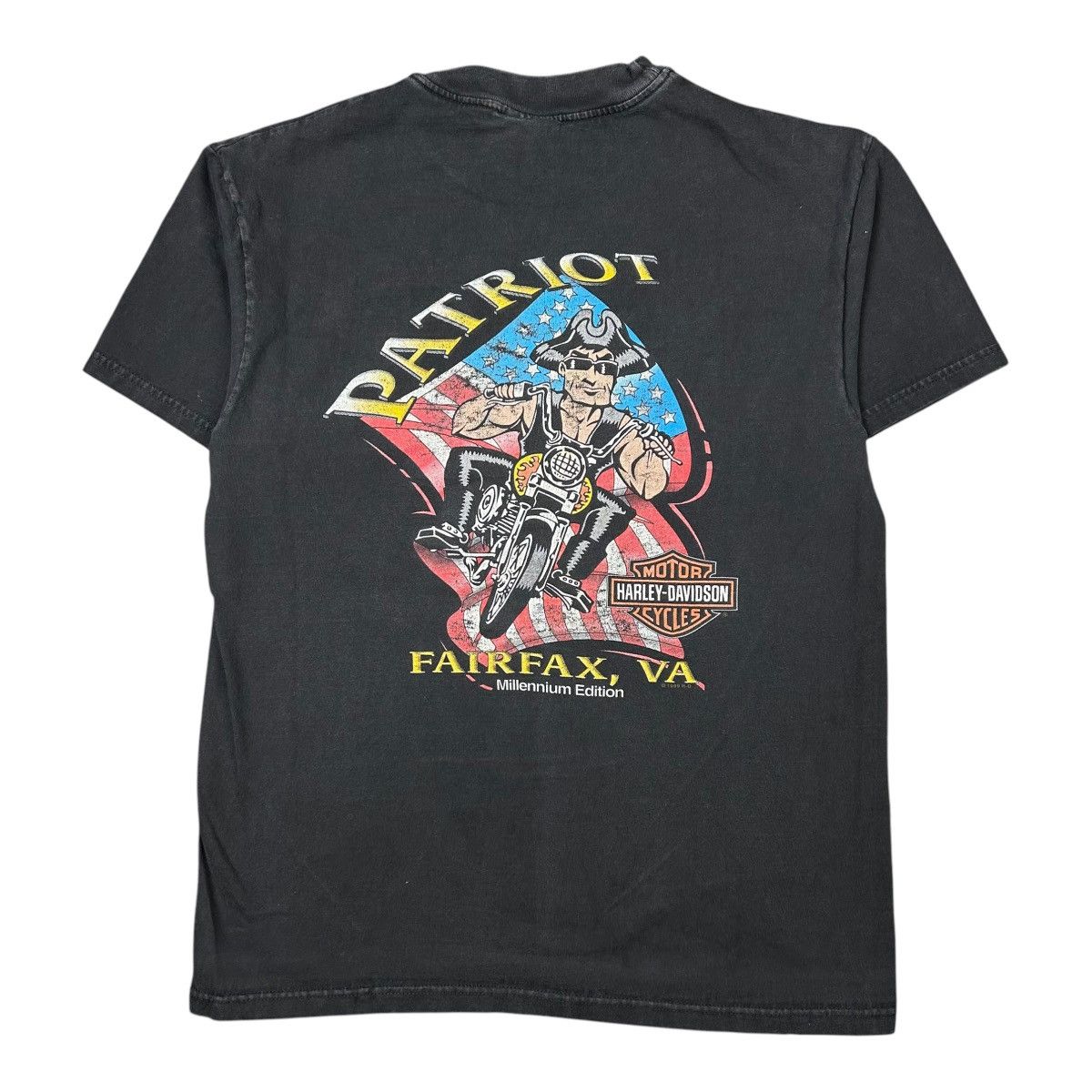 Harley Davidson Vintage 90s Harley Davidson Bones Spell Out Tee Size US M / EU 48-50 / 2 - 4 Thumbnail
