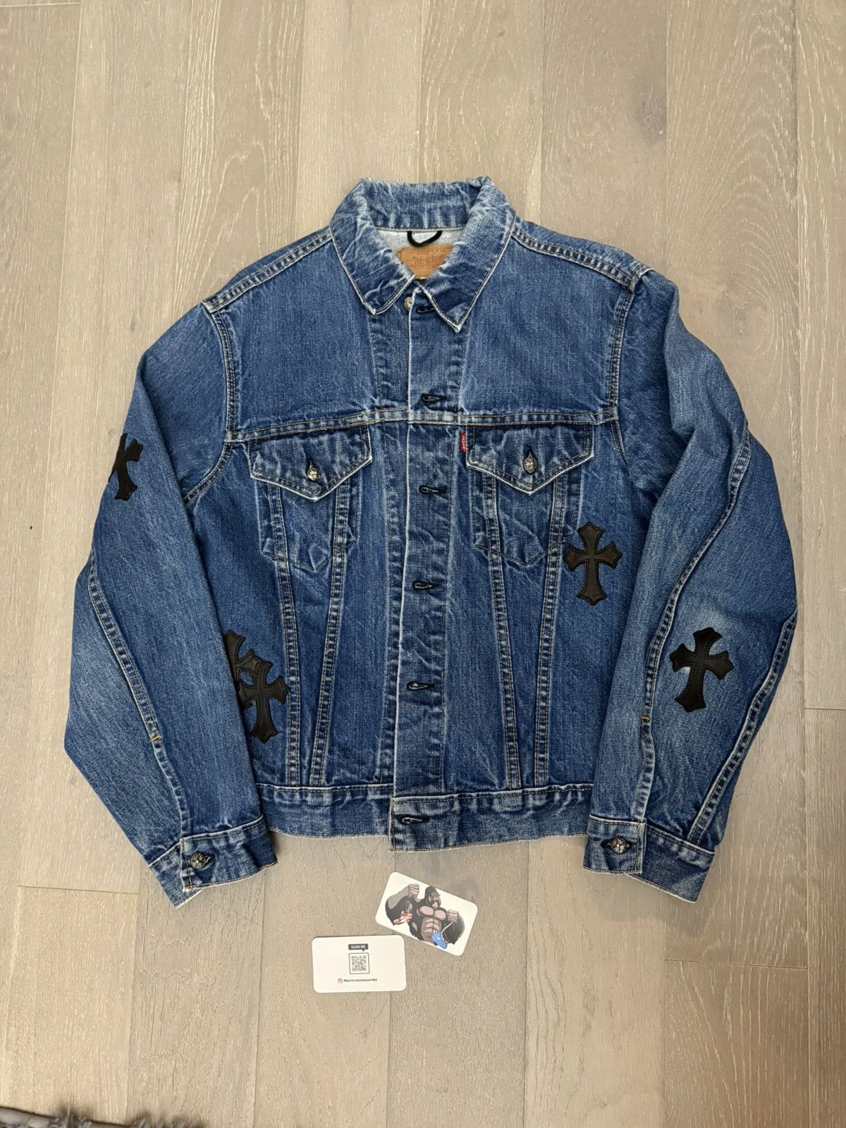 Chrome Hearts Chrome Hearts Levi's Cross Patch Type-3 Denim Trucker Jacket Size US L / EU 52-54 / 3 - 2 Thumbnail