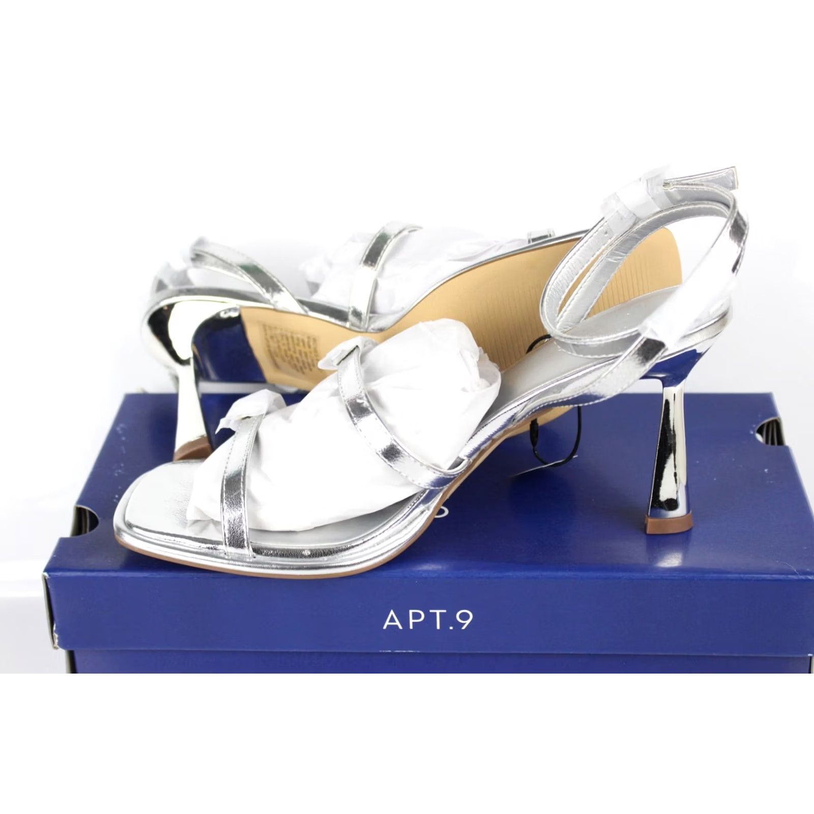 Apt. 9 Apt. 9 Women's Three Strap Buckle Dress Heels 9 Silver Size M / US 6-8 / IT 42-44 - 2 Thumbnail