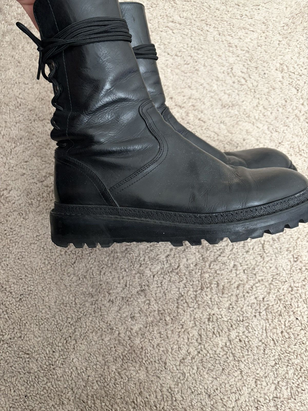 Ann Demeulemeester Back Laced Leather Boots Size US 8.5 / EU 41-42 - 6 Thumbnail