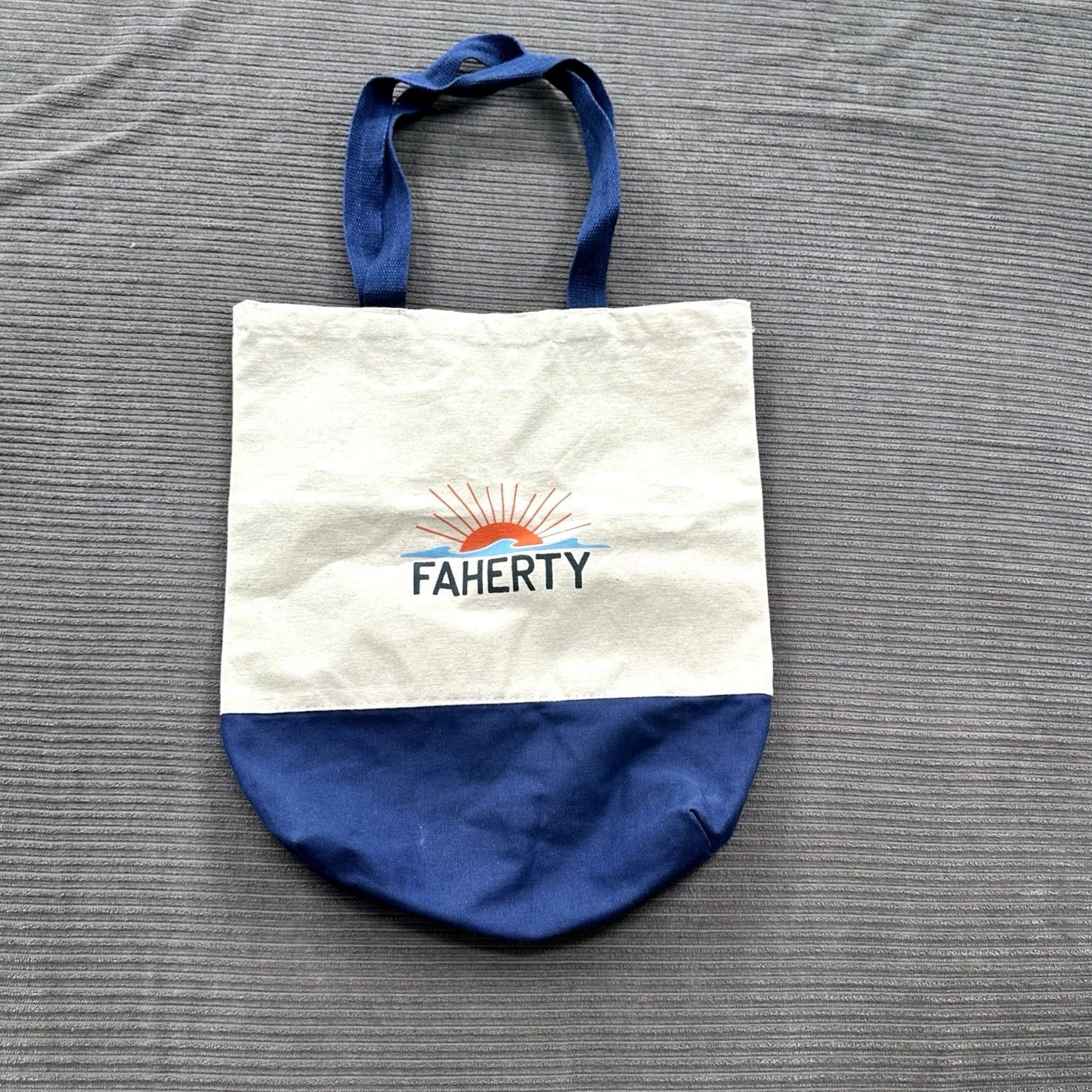 Faherty Faherty Tote Bag Canvas Shopping Bag Reusable Logo Tan Size ONE SIZE - 2 Thumbnail