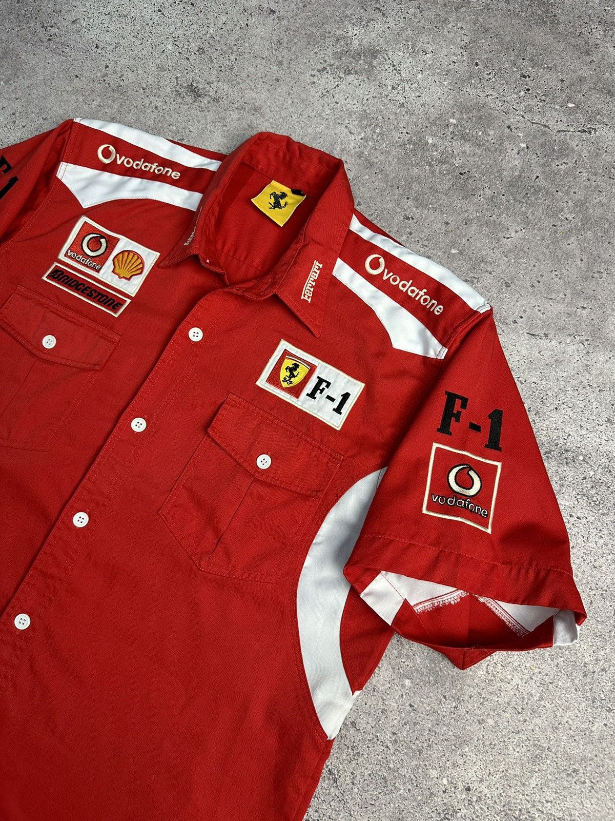 Ferrari × Vintage Vintage Ferrari Y2K Racing Jersey Shirt Formula Archival F-1 Size US XL / EU 56 / 4 - 9 Thumbnail