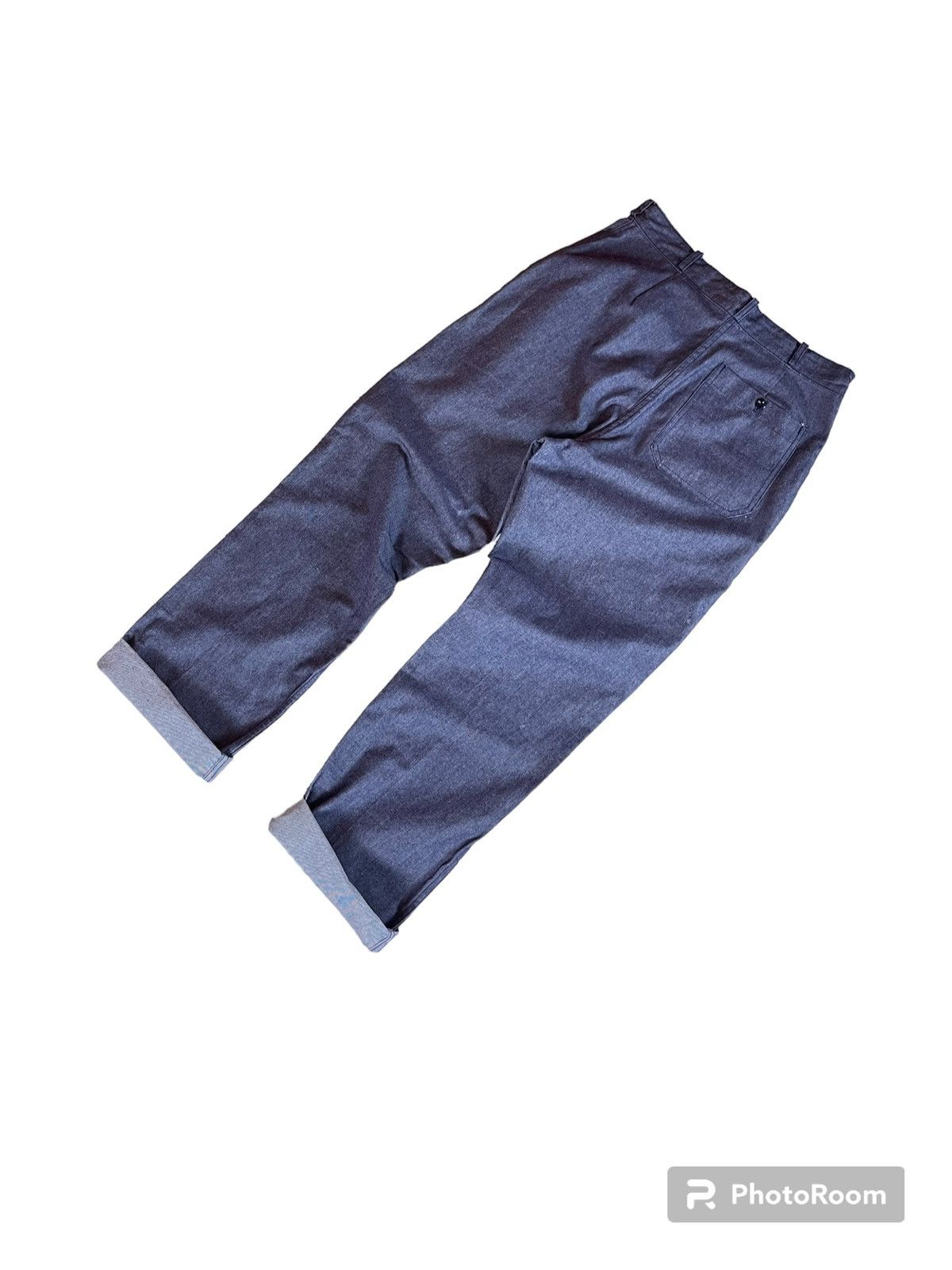 Indigo ⭐️ Vintage Pantalon Bleu Chine France Navy Pant Size US 32 / EU 48 - 2 Thumbnail