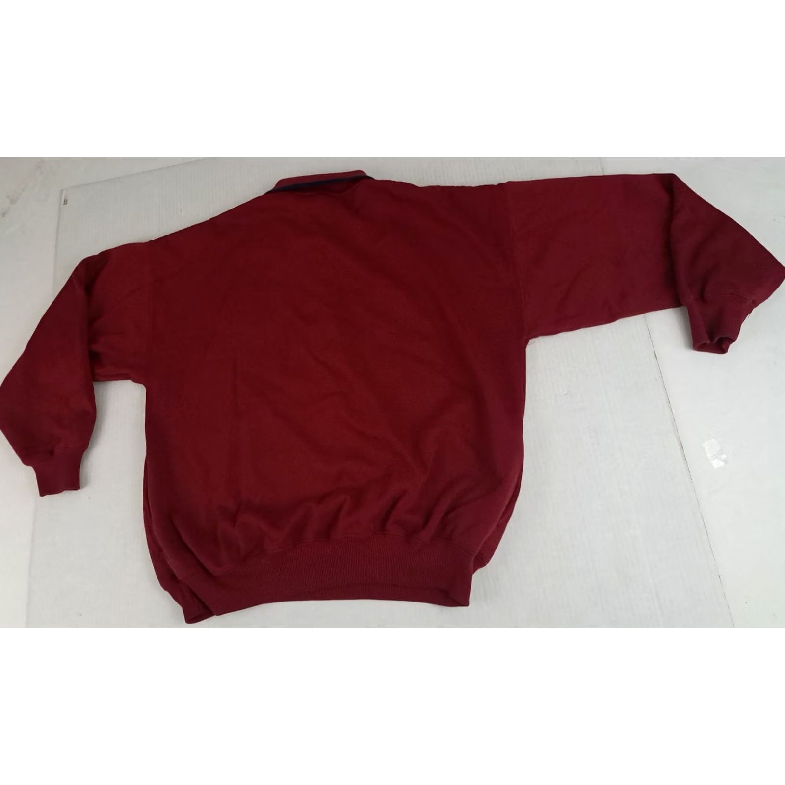 Vintage VINTAGE Claybrooke Men Sweater Embroidered 1/4 Button Long Sleeve Cotton Knit Dark Red Size M Golf Pullover Knit Winter Fall Spring Regular Size US M / EU 48-50 / 2 - 6 Thumbnail