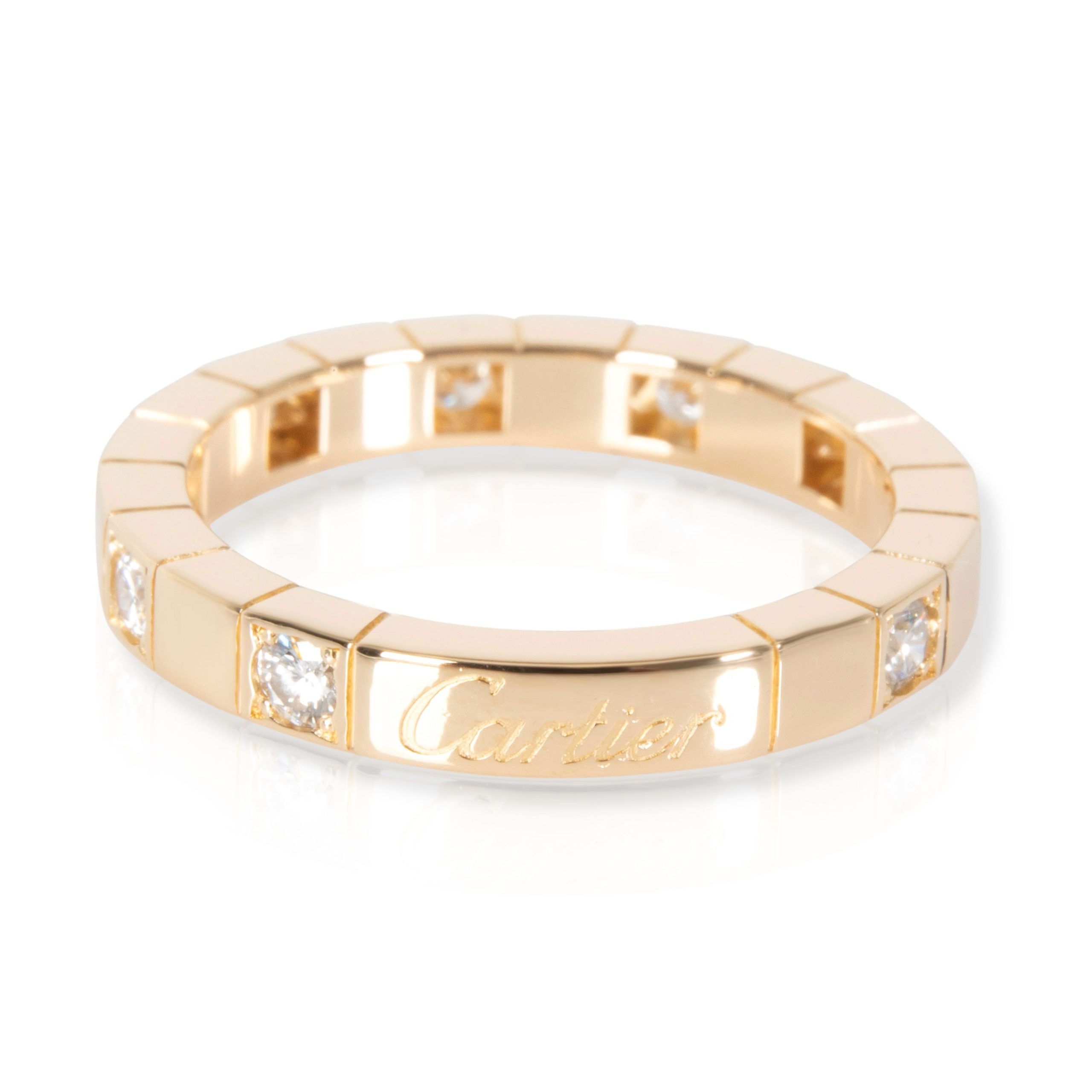 image of Cartier Lanieres Diamond Band In 18K Yellow Gold 0.45 Ctw, Women's