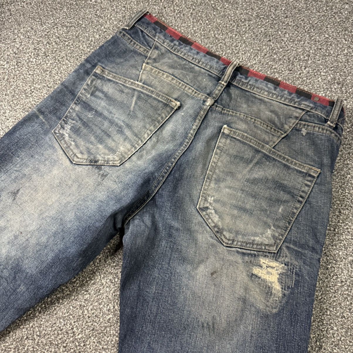 Japanese Brand 🔥🇯🇵 Japanese Seditionaries Distressed Trashed Dirty Denim Size US 34 / EU 50 - 4 Thumbnail