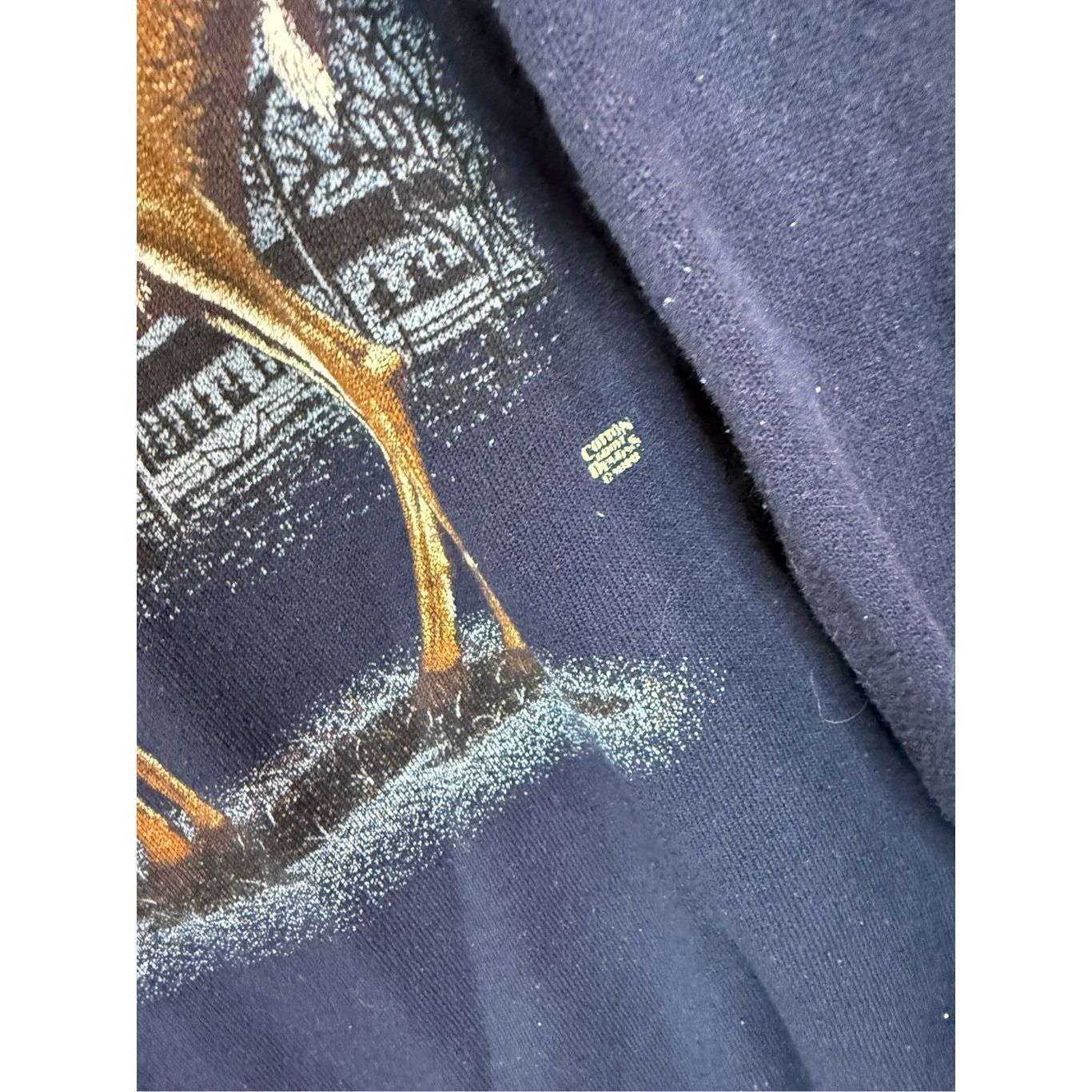 Vintage Size L - Vintage 1980s Tultex Deer Nature Fore Navy Sweatshi Size US L / EU 52-54 / 3 - 2 Thumbnail