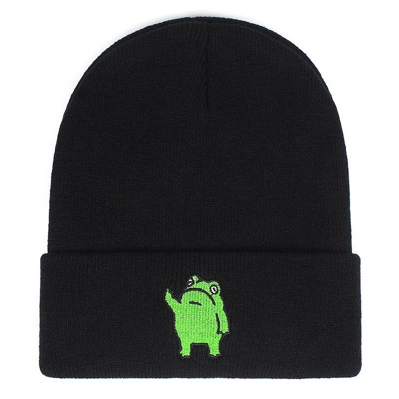 Other Winter Frog Knit Cotton Embroidery Hat Size ONE SIZE - 3 Thumbnail