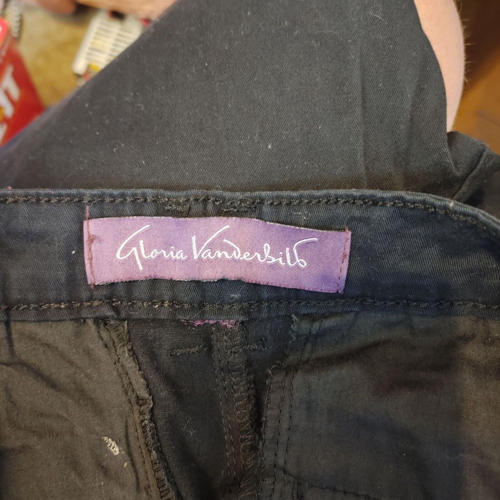 Gloria Vanderbilt Gloria Vanderbilt Women's Black Denim Straight Leg Jeans 8 Size 28" / US 6 / IT 42 - 3 Thumbnail