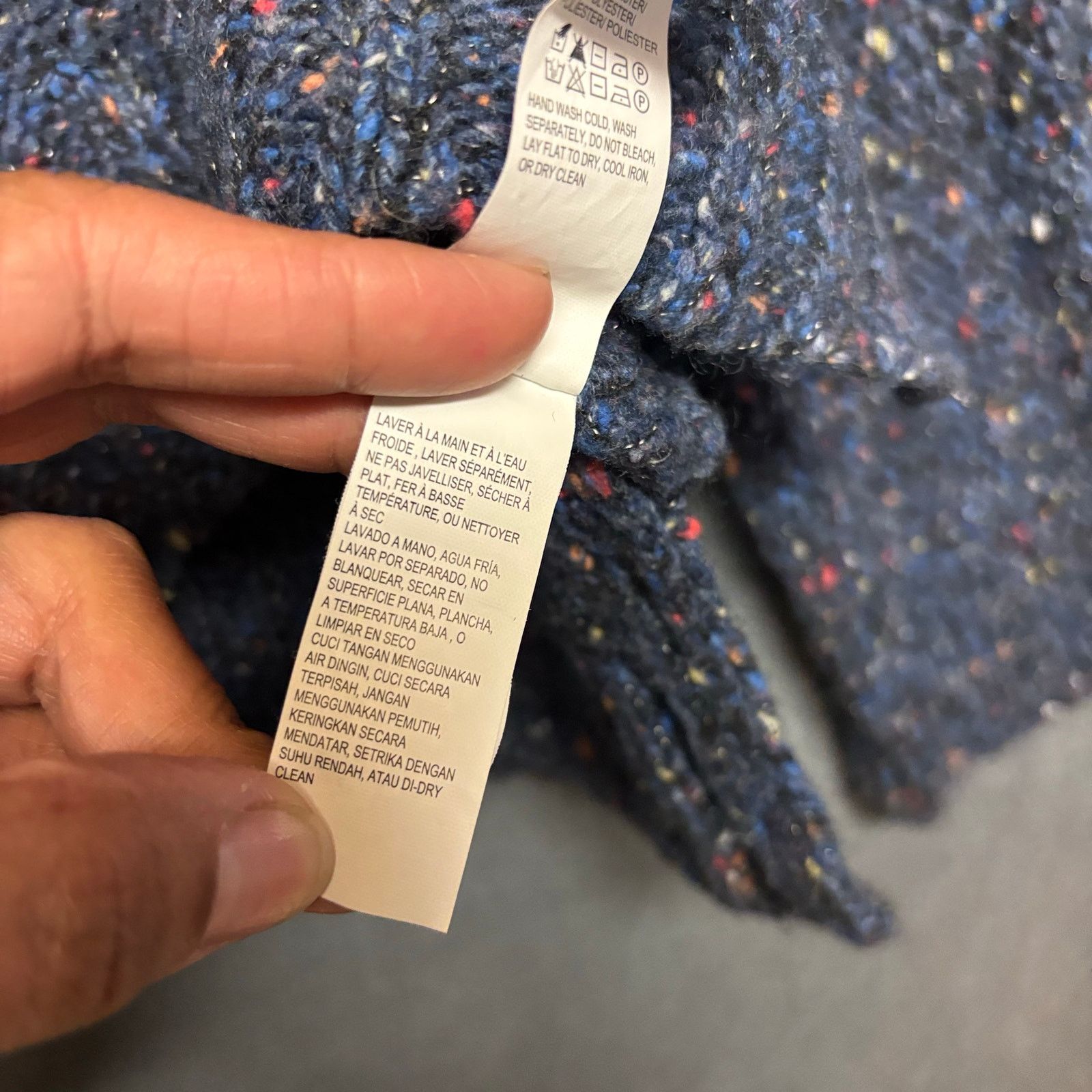 Lucky Brand Lucky Brand V Neck Knit Sweater Multicolor Speckled Wool BLD Size M / US 6-8 / IT 42-44 - 12 Thumbnail