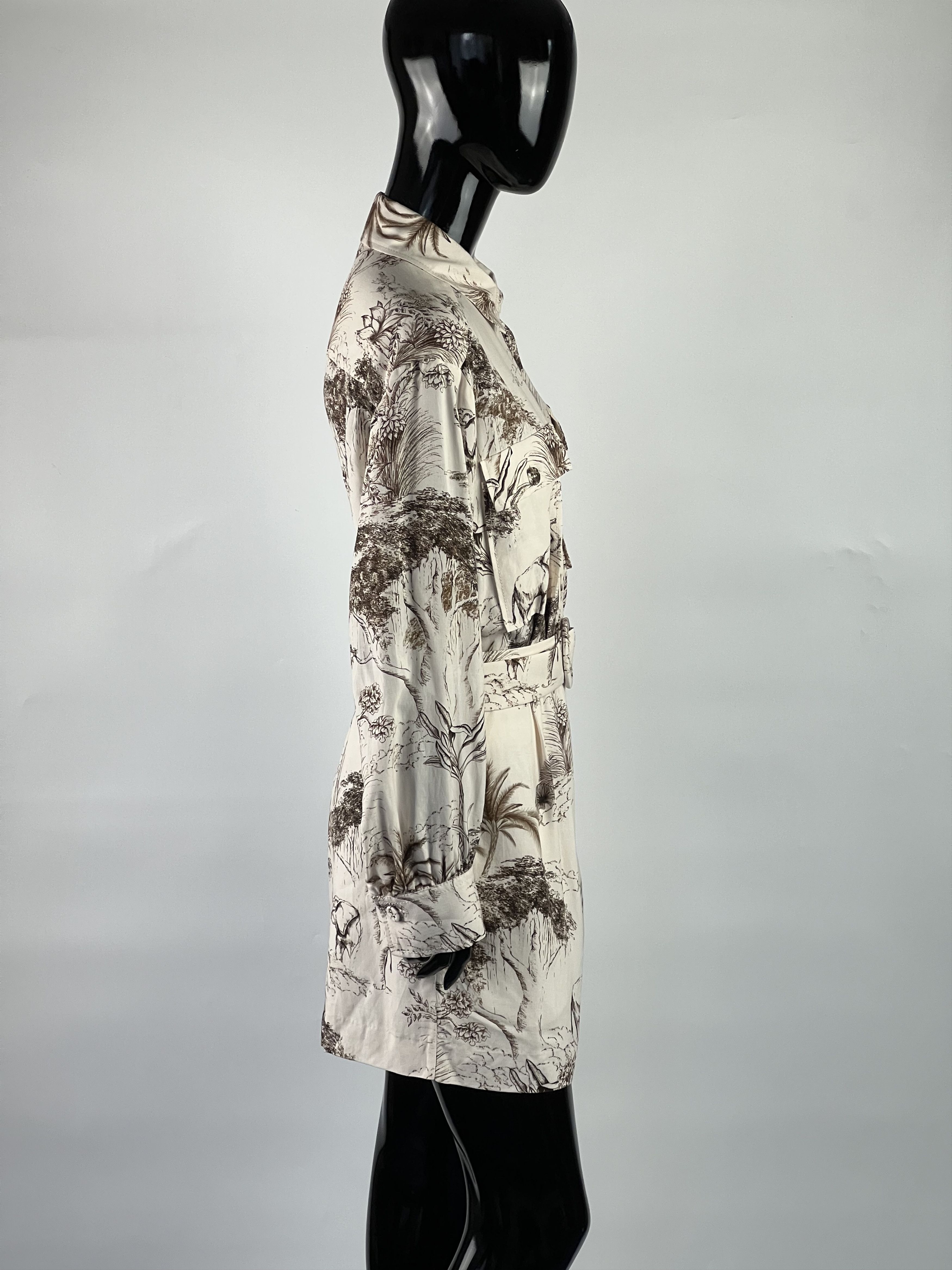 Sandro Sandro Printed Belted Jumpsuit Size 36 Size 27" / US 4 / IT 40 - 2 Thumbnail