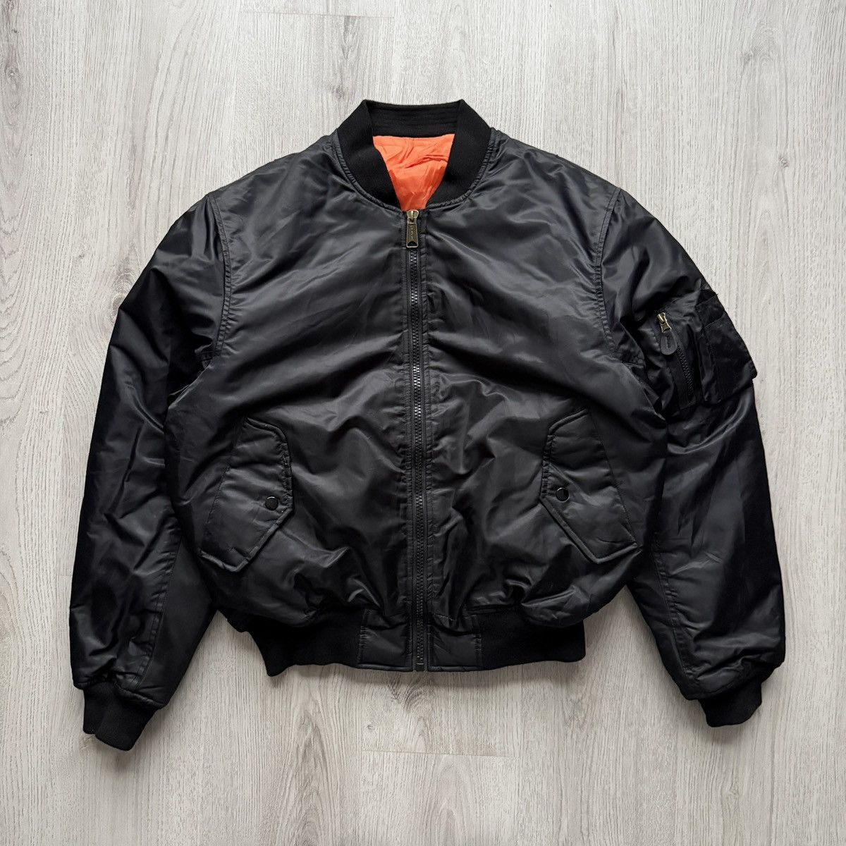Vintage Military USAF Pilot Flyers MA-1 Bomber Padded Nylon Jacket Size US M / EU 48-50 / 2 - 1 Thumbnail