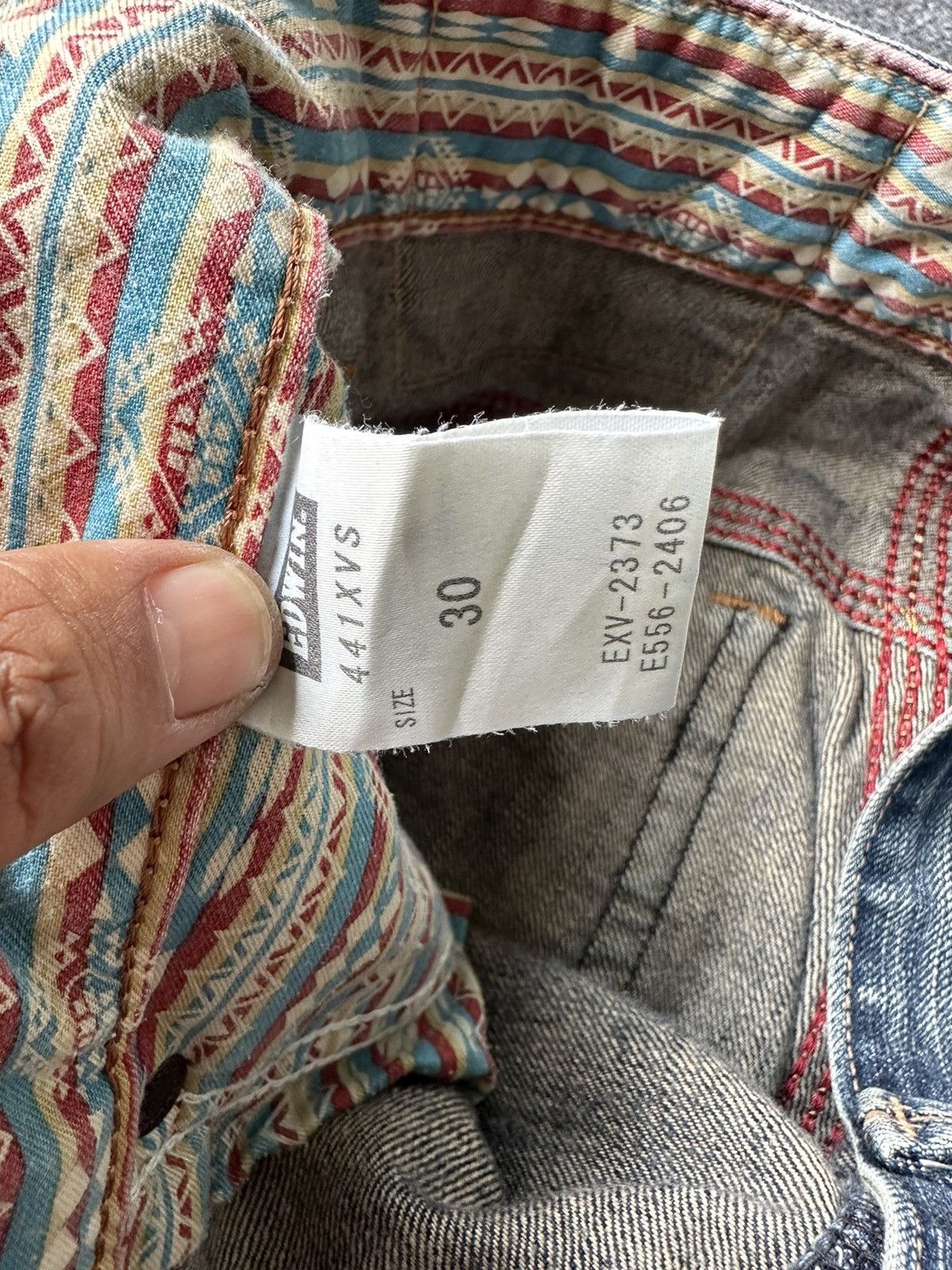 Edwin Vtg 90s Edwin Exclusive Distressed Denim 30x30 D222 Size US 30 / EU 46 - 17 Thumbnail
