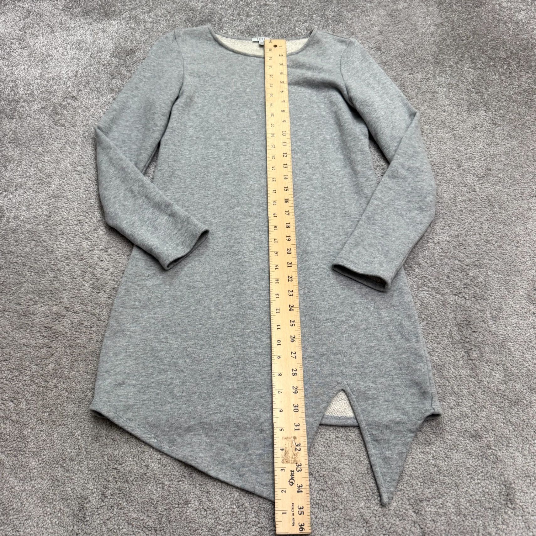 Vintage Tobi Sweater Dress Womens Small Petite Gray Crew Casual Size S / US 4 / IT 40 - 7 Thumbnail