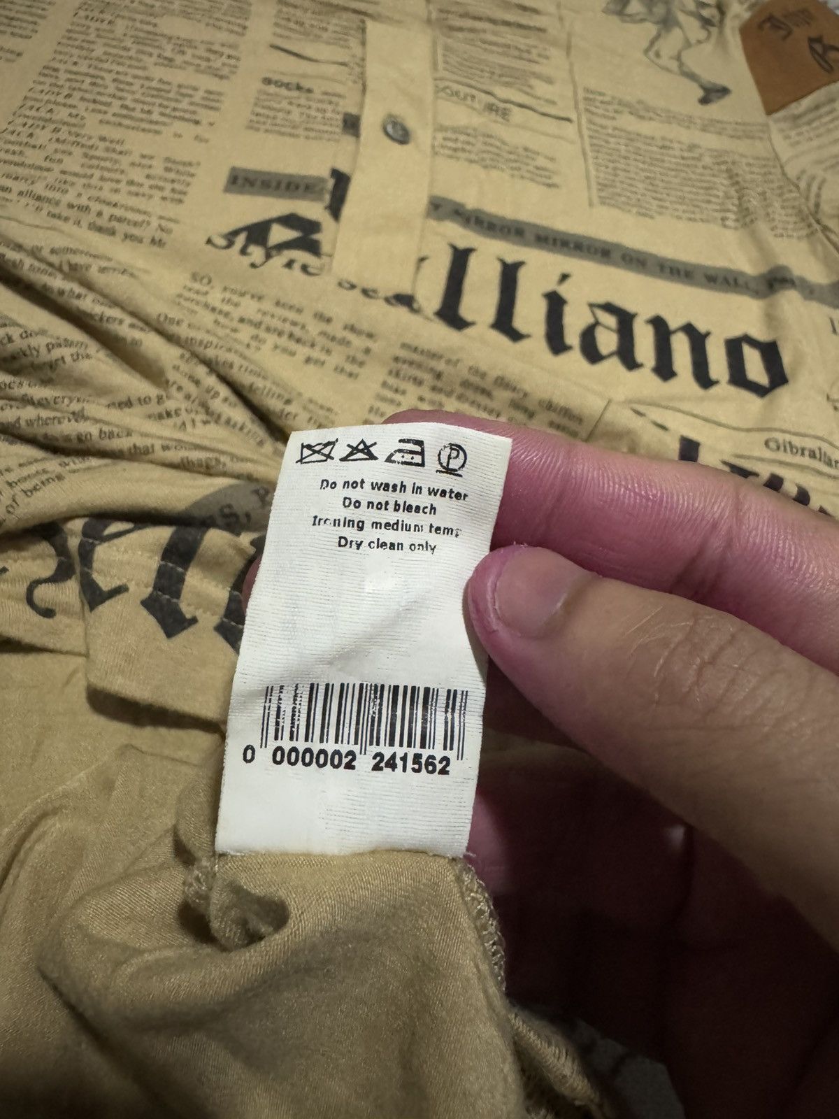 Jean Paul Gaultier × John Galliano RARE! Galliano Newspaper Shoulder Suede Single Pocket Shirt Size US M / EU 48-50 / 2 - 9 Thumbnail