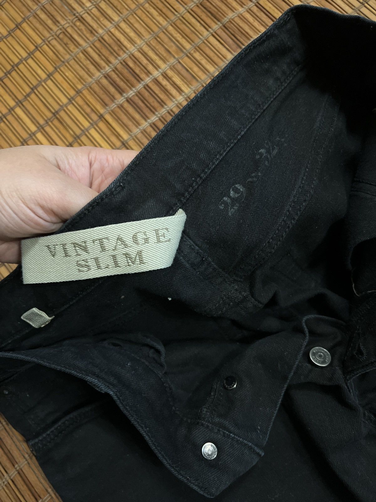 Burberry Burberry Brit black vintage slim straight leg denim jeans Size 29" - 9 Thumbnail