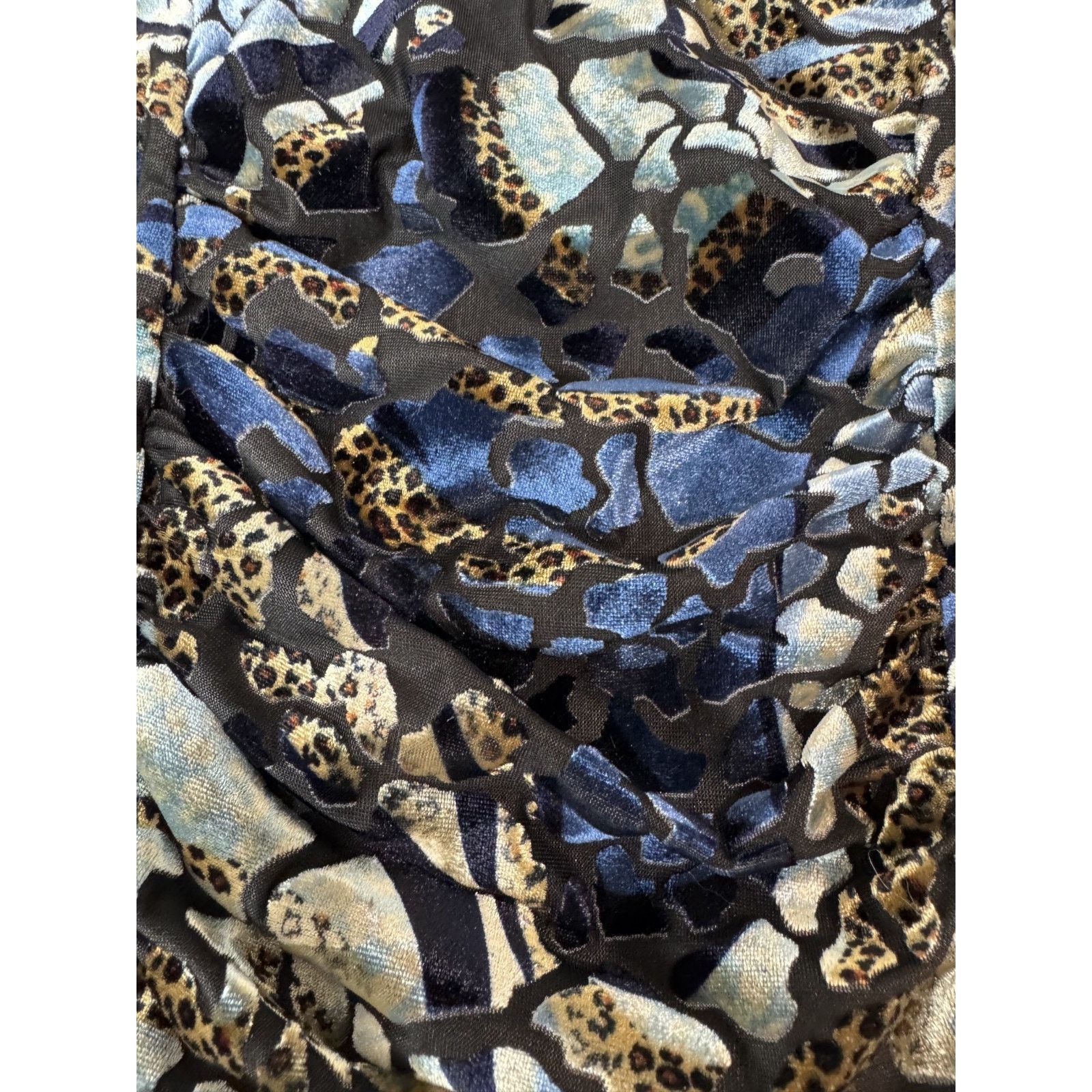 Other Vintage Velvet Burnout Libra Top Blue Y2K Goth Witchy Med Size M / US 6-8 / IT 42-44 - 5 Thumbnail