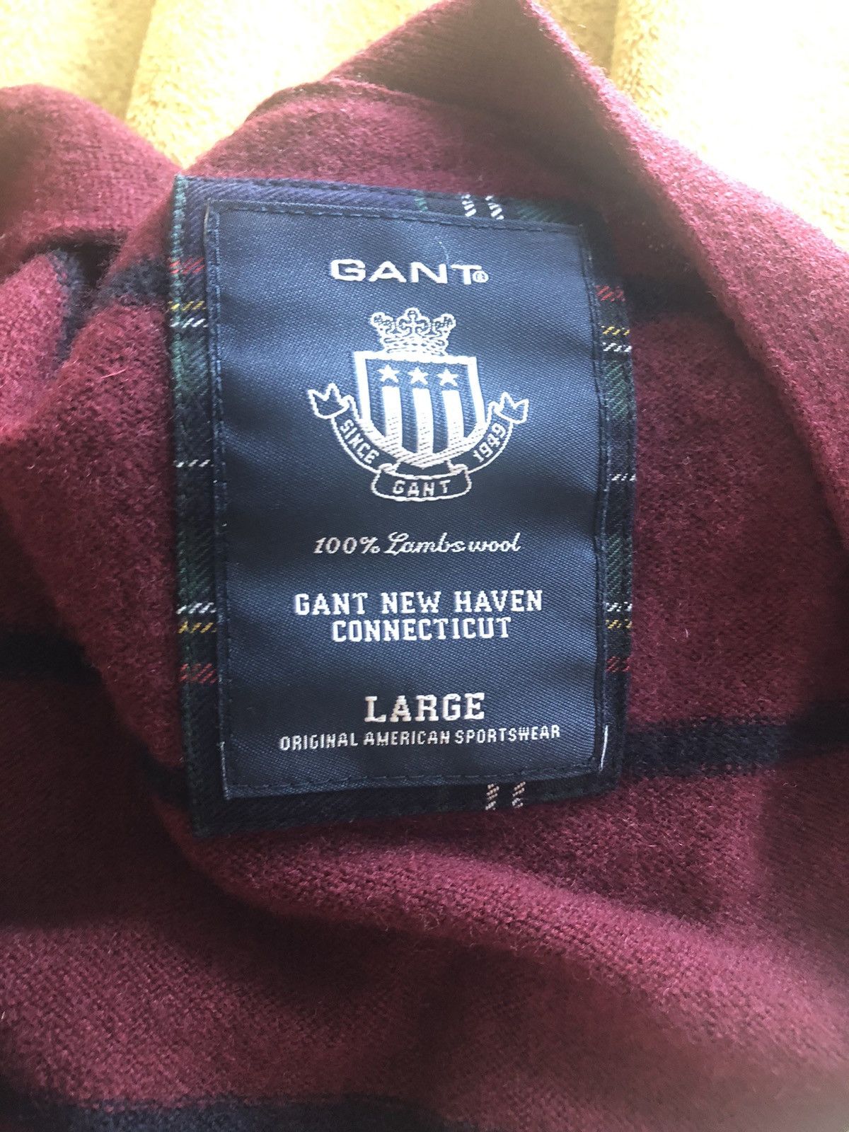 Gant × Vintage RARE GANT USA VINTAGE LAMBS WOOL CARDIGAN SWEATER Size US S / EU 44-46 / 1 - 3 Thumbnail