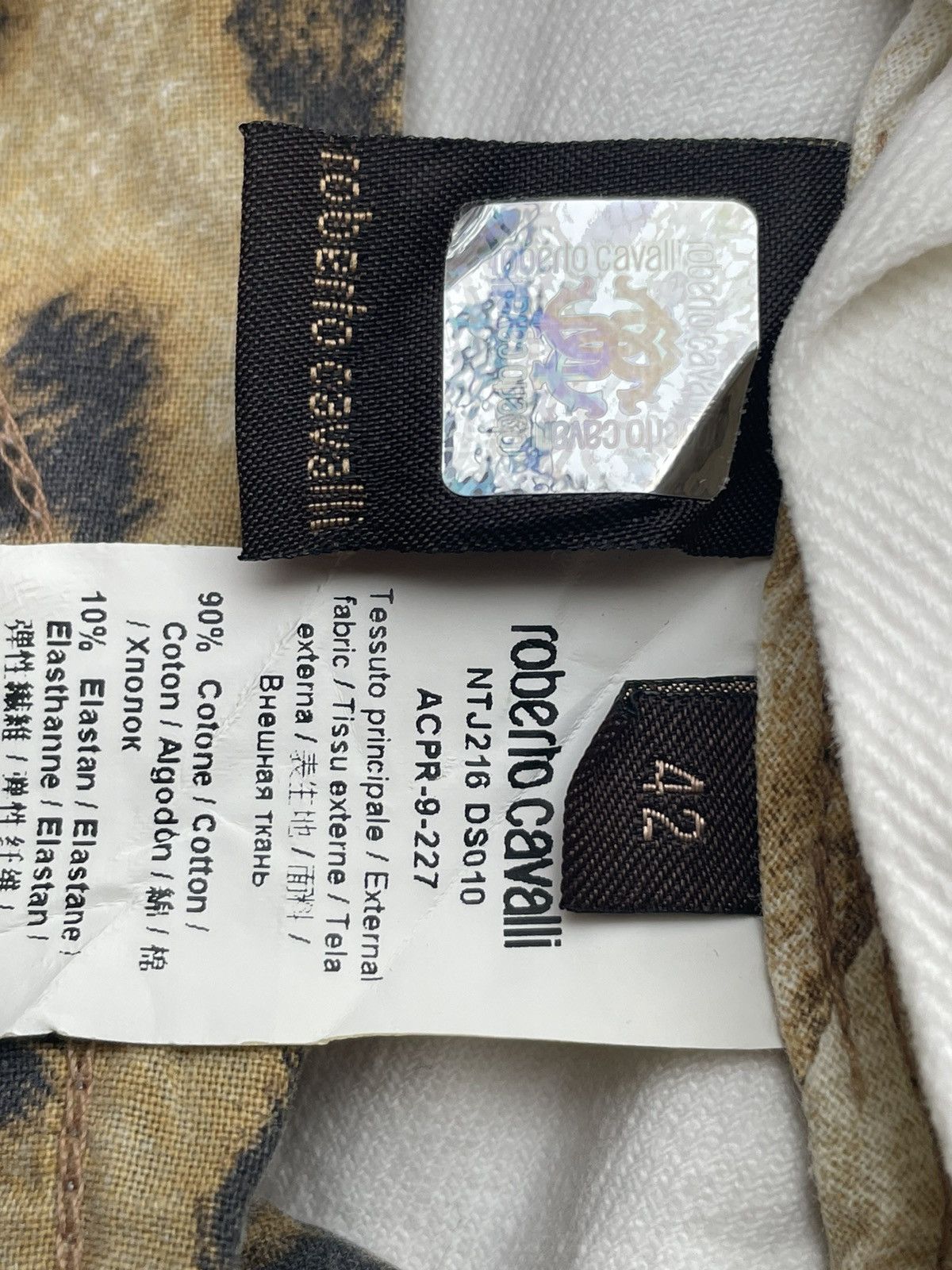 Roberto Cavalli Roberto Cavalli White/Grey Abstract Denim Size 32" / US 10 / IT 46 - 9 Thumbnail
