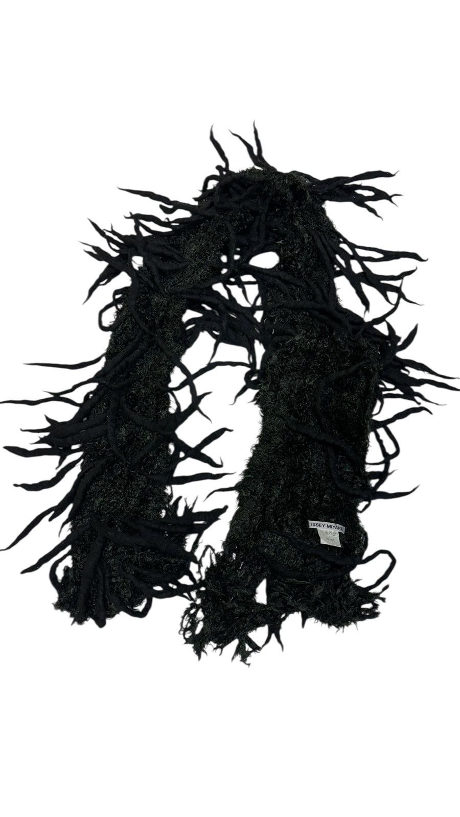Issey Miyake AW 2002 Issey Miyake Black Olive Twisted Wool Scarf/ Muffler Size ONE SIZE - 13 Thumbnail