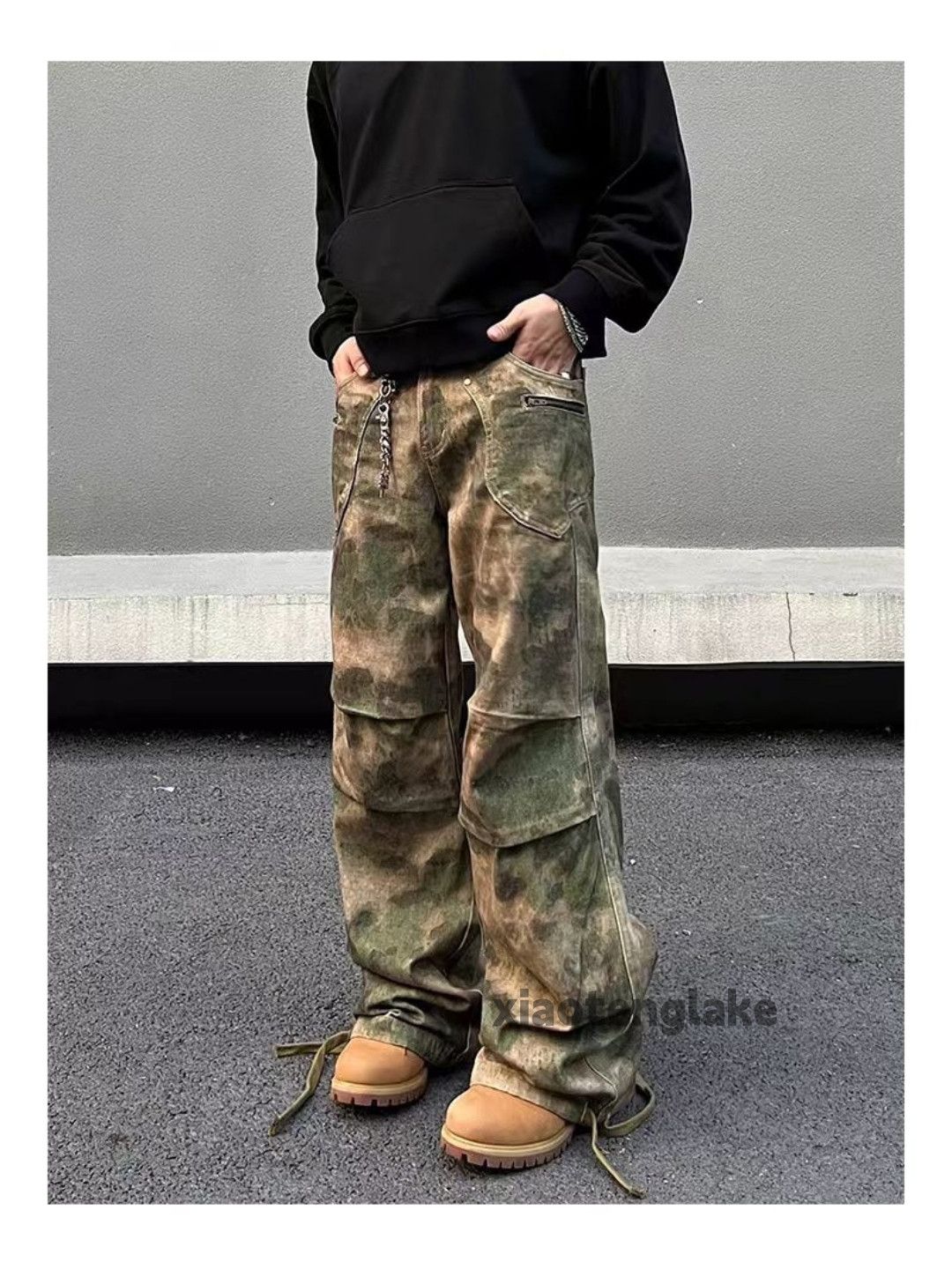 Designer × Japanese Brand × Vintage washed faded loose baggy camo pattern cargo pants Size US 30 / EU 46 - 2 Thumbnail