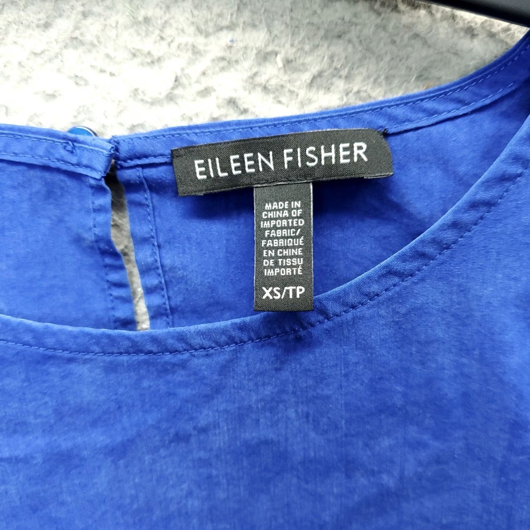 Eileen Fisher Eileen Fisher Tunic Womens XS Blue Lyocell Round Neck Back Button Blouse Shirt Size XS / US 0-2 / IT 36-38 - 5 Thumbnail