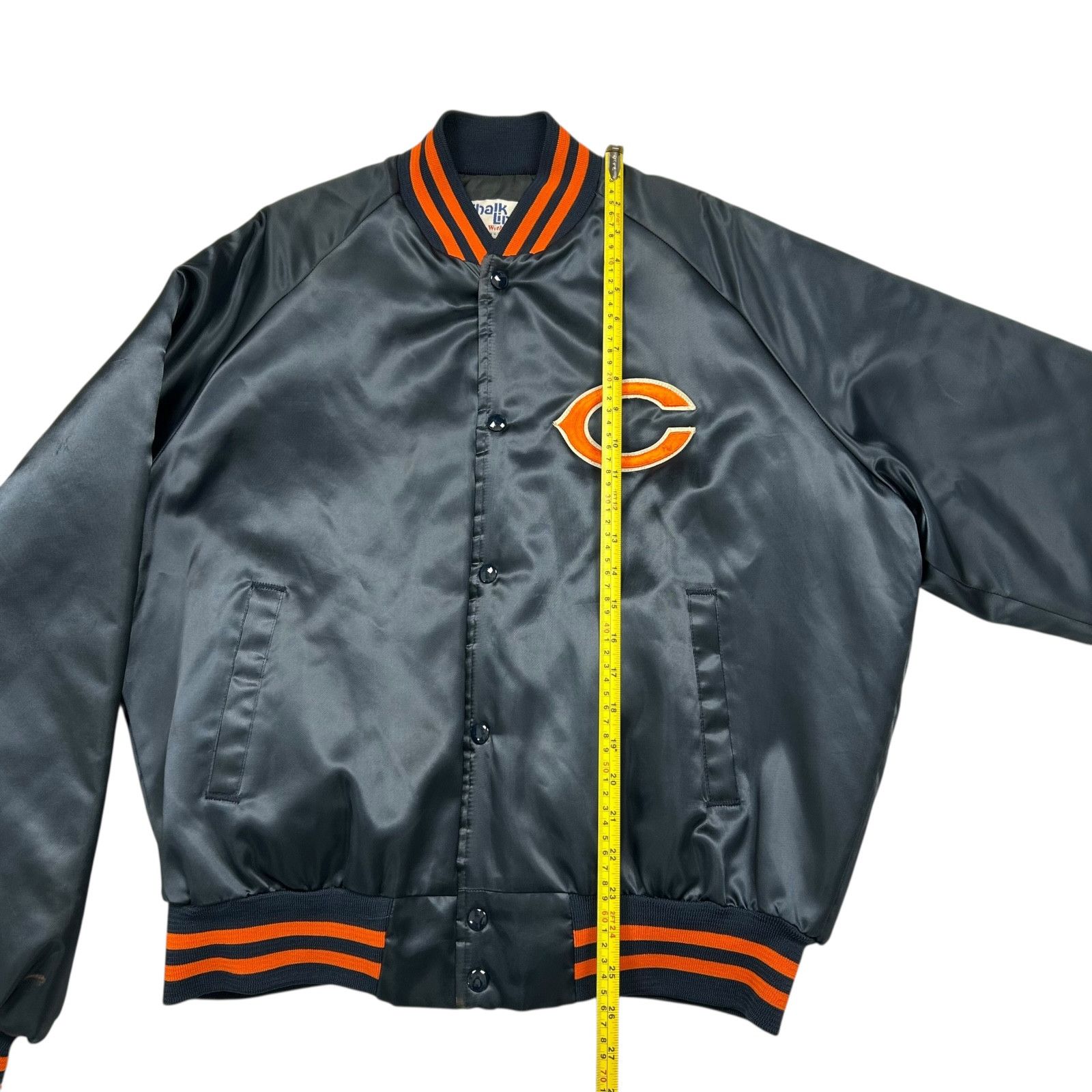NFL VTG 90s NFL CHICAGO BEARS CHALK LINE SATIN JACKET Size US XL / EU 56 / 4 - 6 Thumbnail