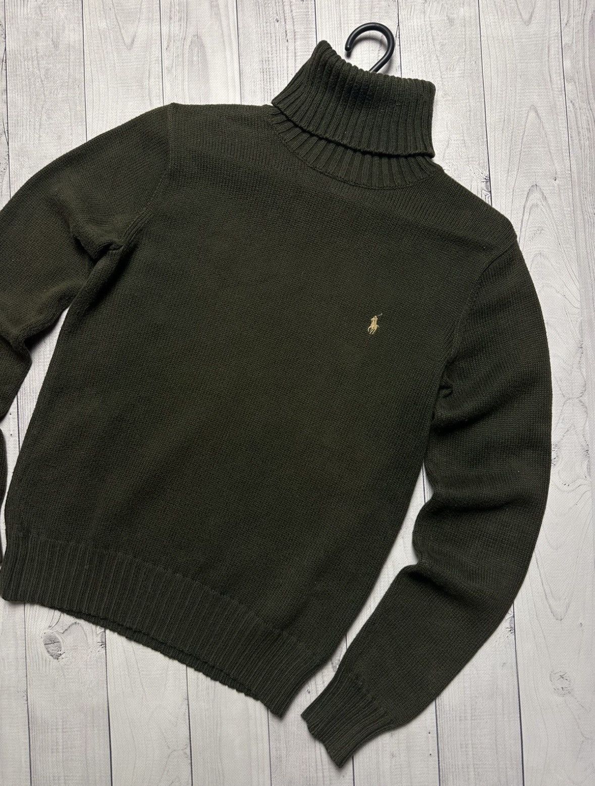 Polo Ralph Lauren × Ralph Lauren × Vintage Vintage Polo Ralph Lauren sweater women's M green turtleneck Size M / US 6-8 / IT 42-44 - 3 Thumbnail