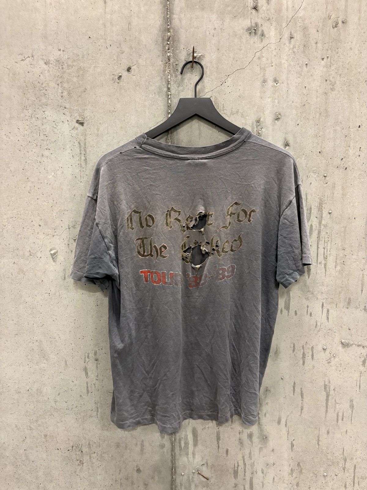 Band Tees Vintage Ozzy No Rest Wicked Shirt Thrashed Fade Grunge Band Size US L / EU 52-54 / 3 - 4 Thumbnail