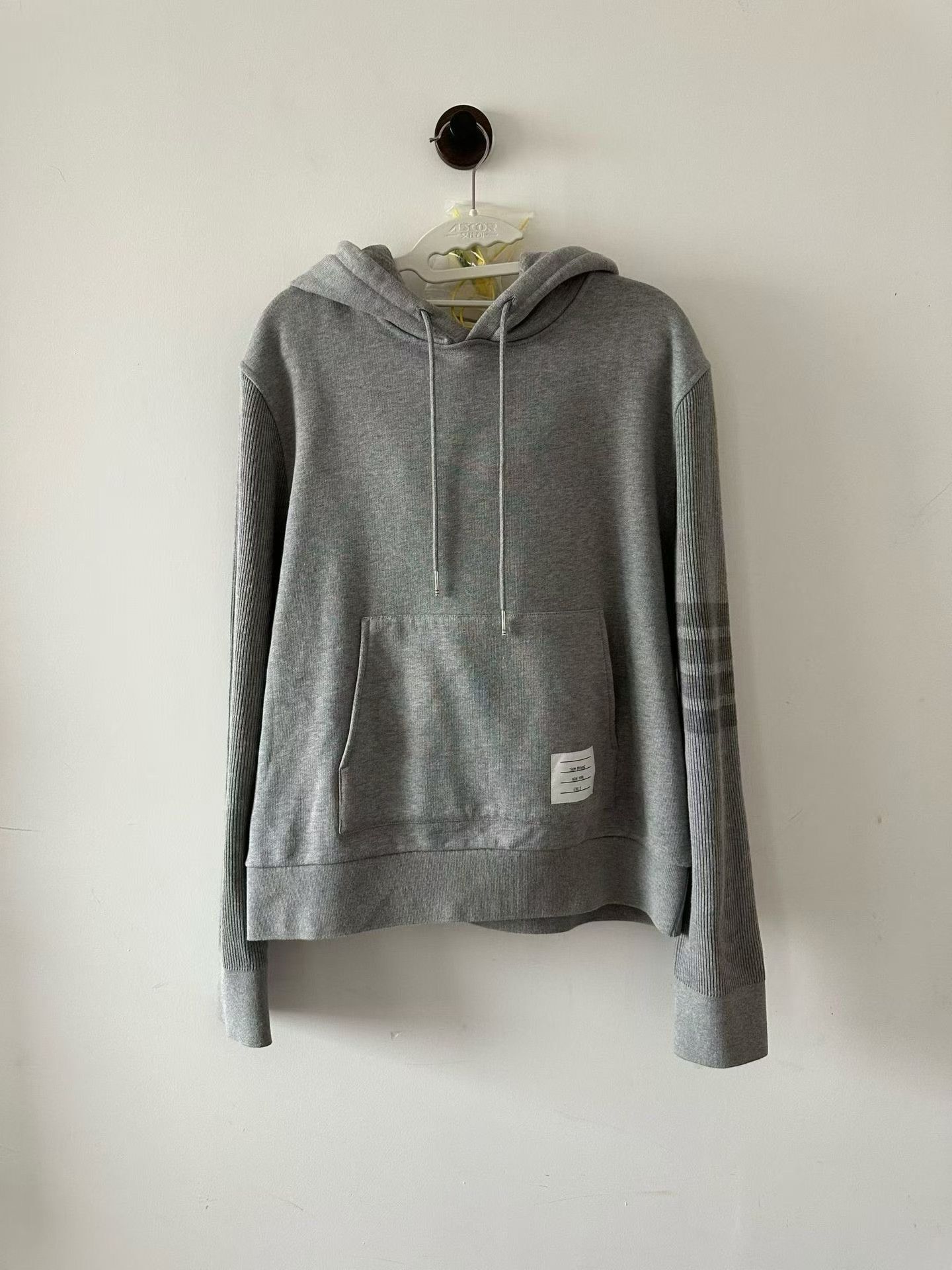 Thom Browne Thom Browne Gray Knit Stripe Hoodie Size US M / EU 48-50 / 2 - 1 Thumbnail