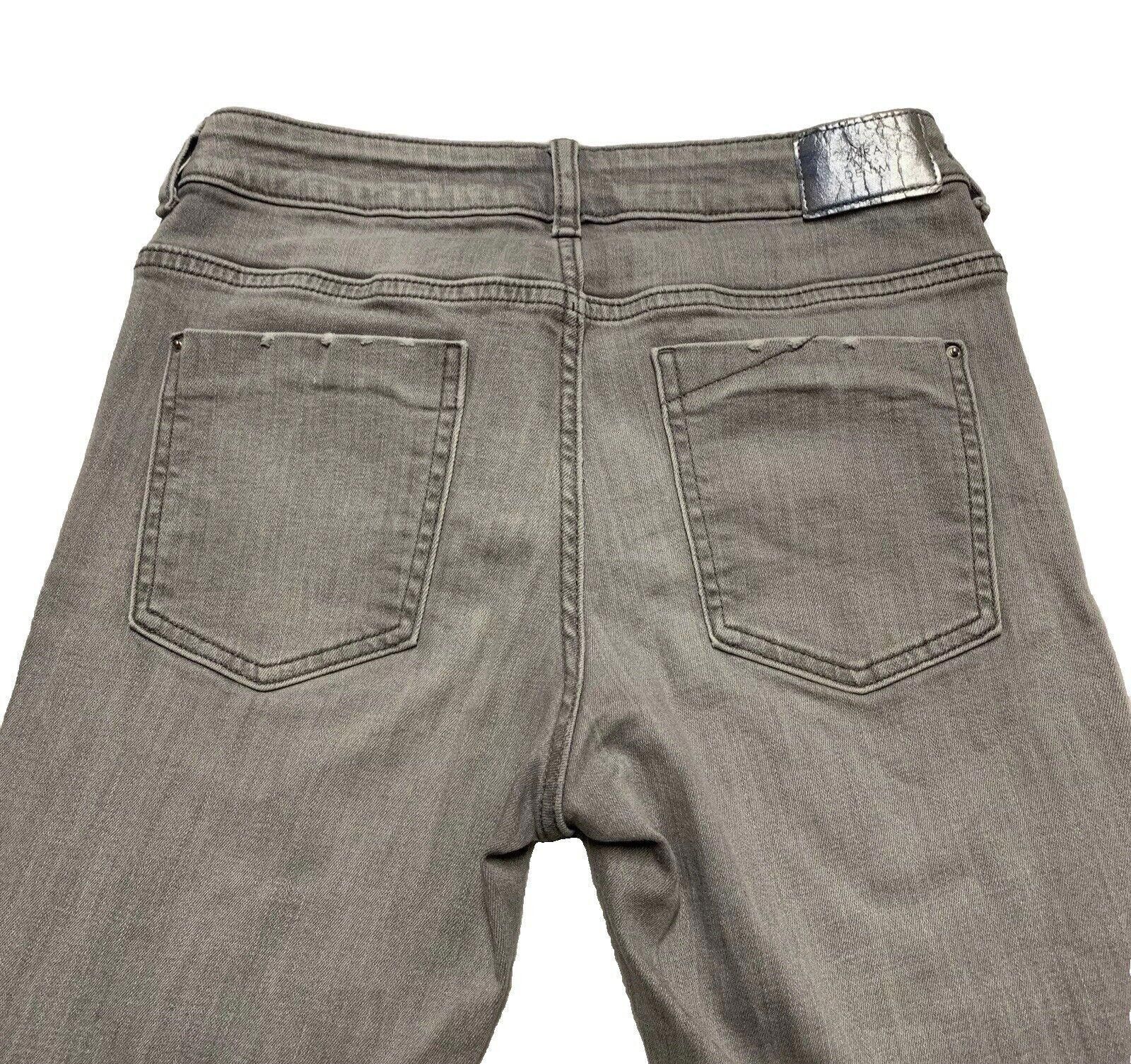 Zara Zara Women's Size 6 Gray Light Wash Skinny Distressed Jeans Size 28" / US 6 / IT 42 - 4 Thumbnail