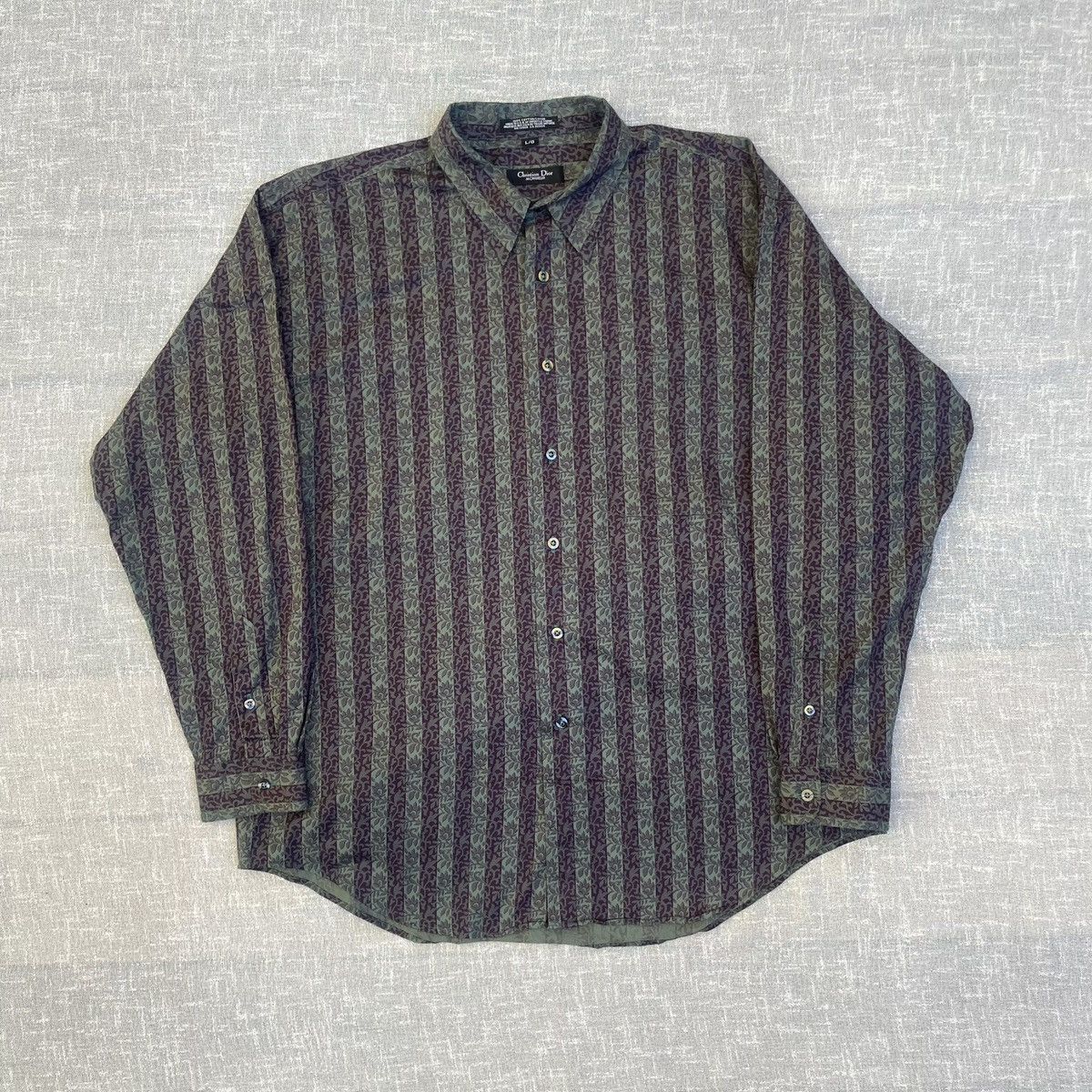 Vintage Christian Dior Homme Dress Shirt Made In USA